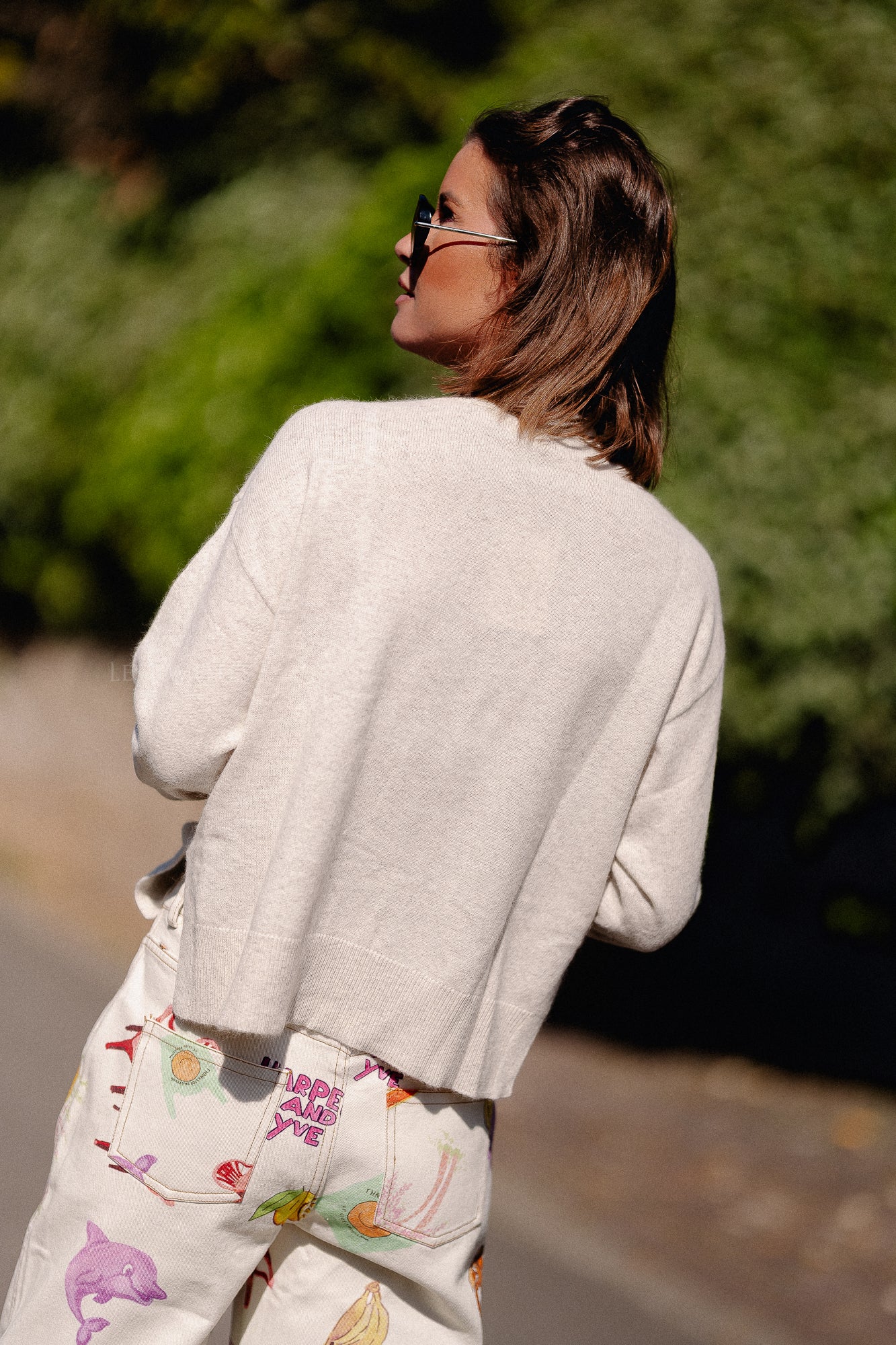 Cosette V-neck jumper beige melange