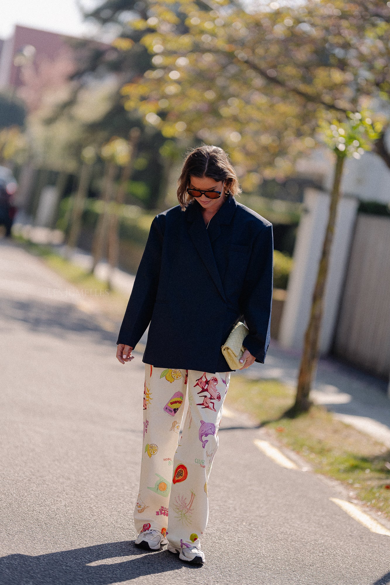 Chloe oversized blazer midnight blue