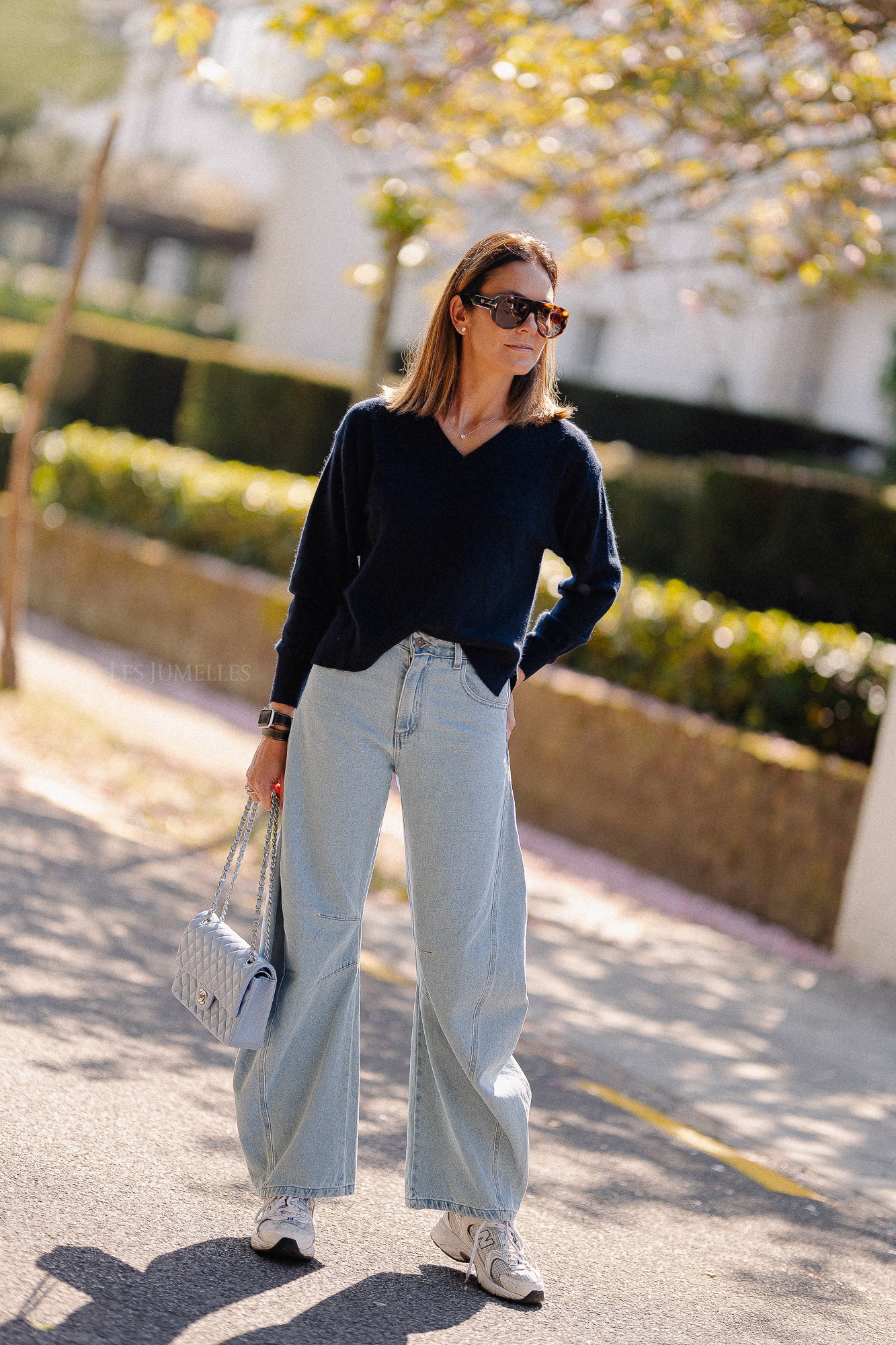 Cosette V-neck jumper navy