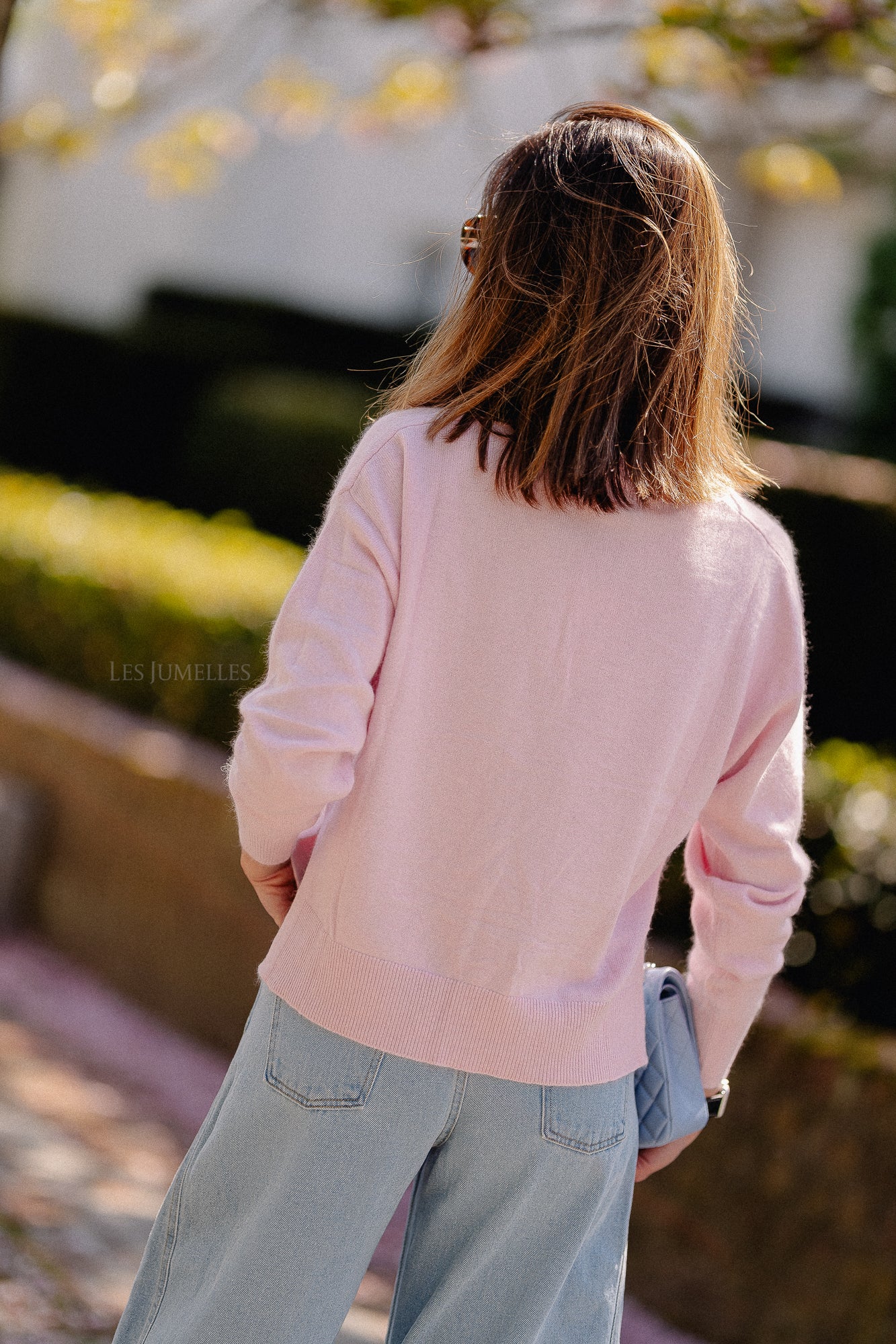 Cosette V-neck jumper baby rose