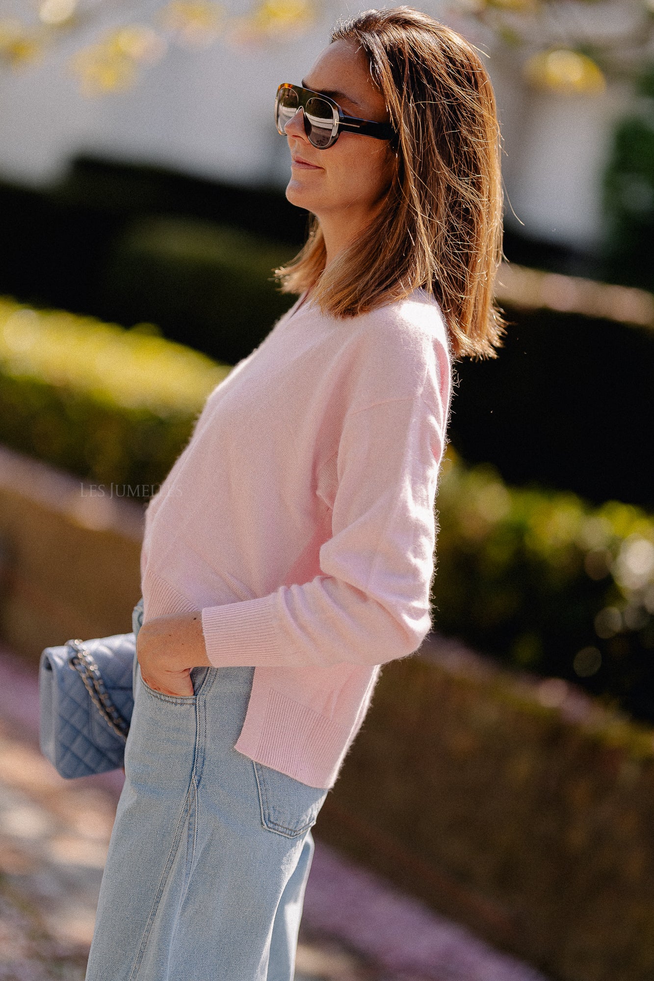 Cosette V-neck jumper baby rose