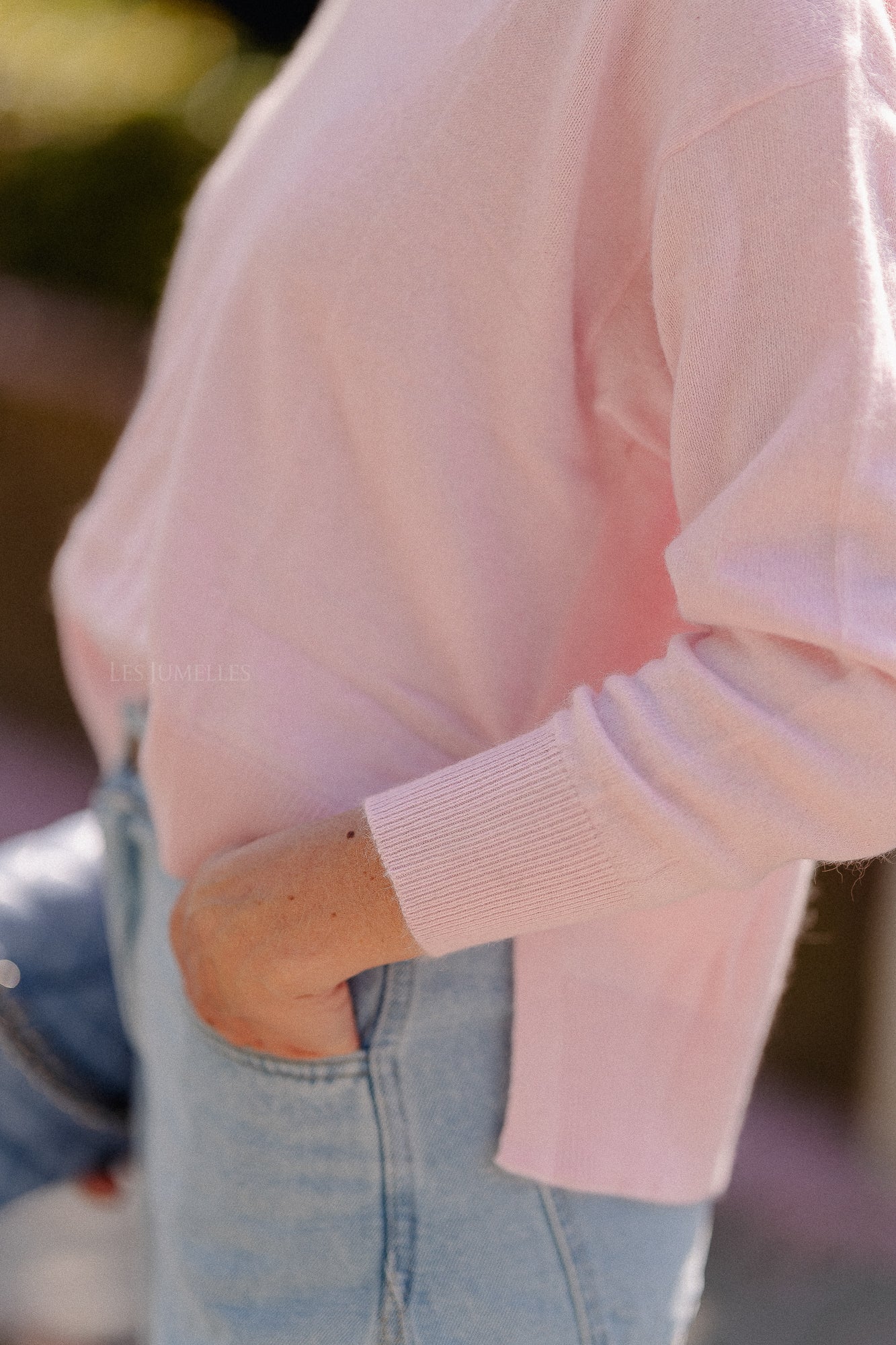 Cosette V-neck jumper baby rose