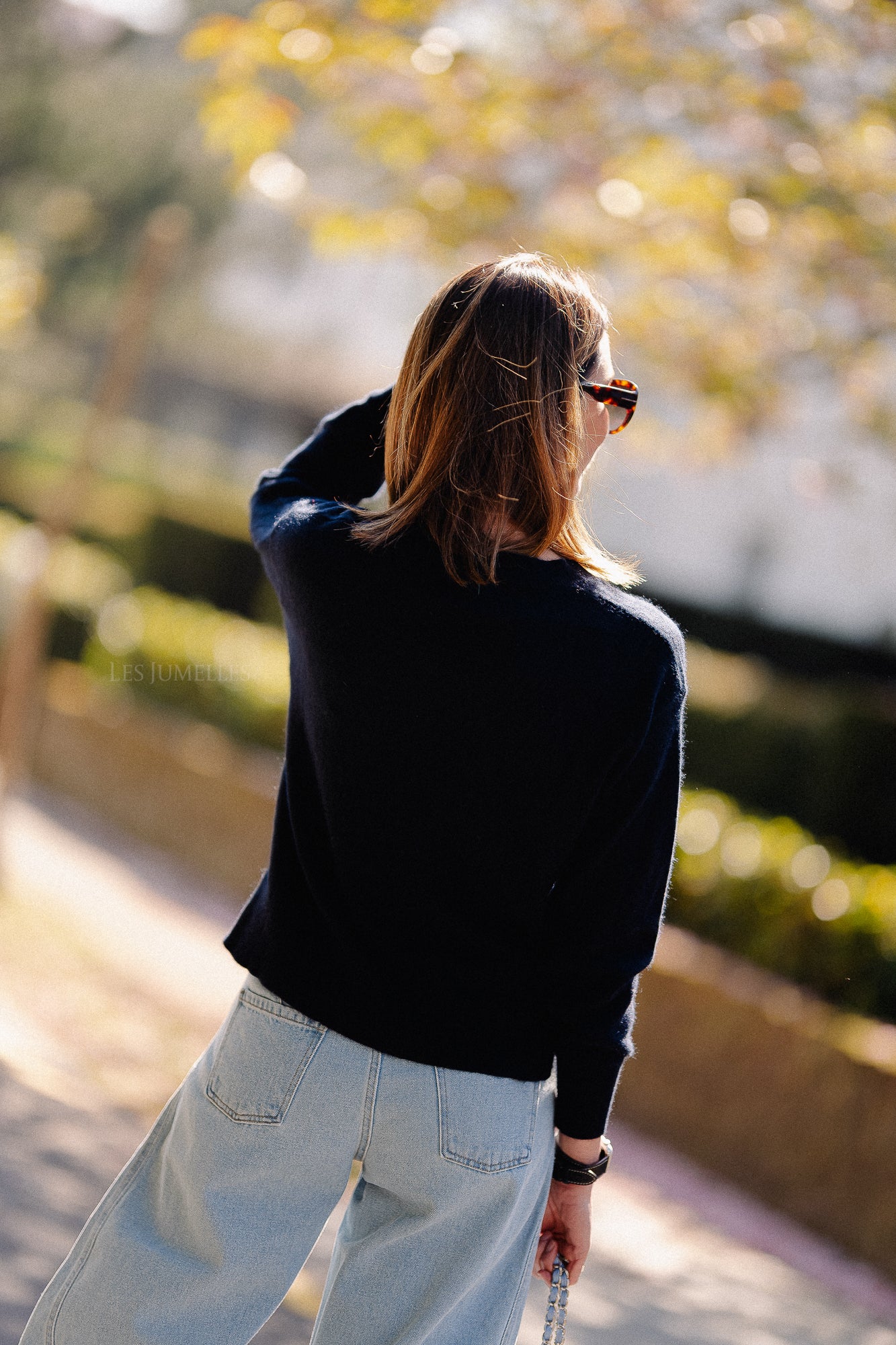 Cosette V-neck jumper navy