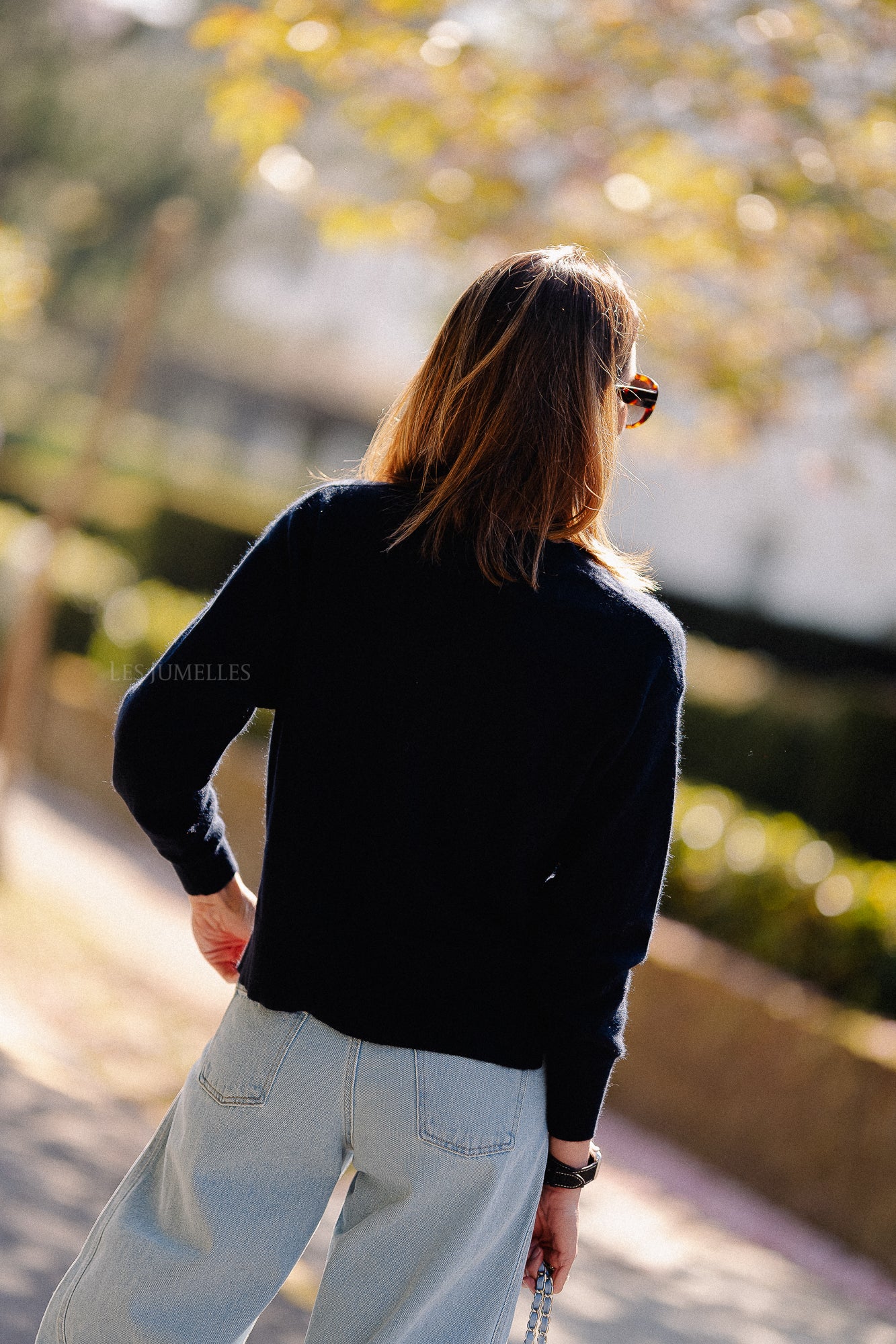 Cosette V-neck jumper navy