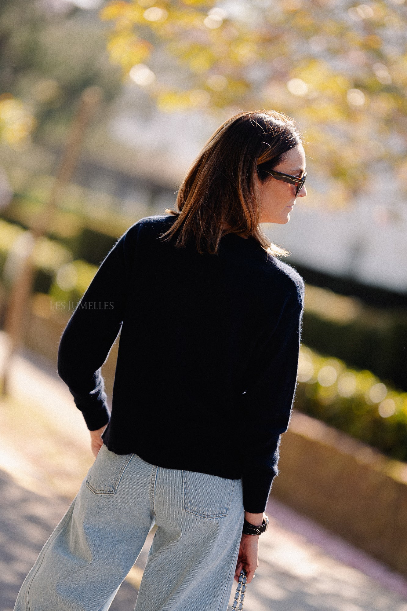 Cosette V-neck jumper navy