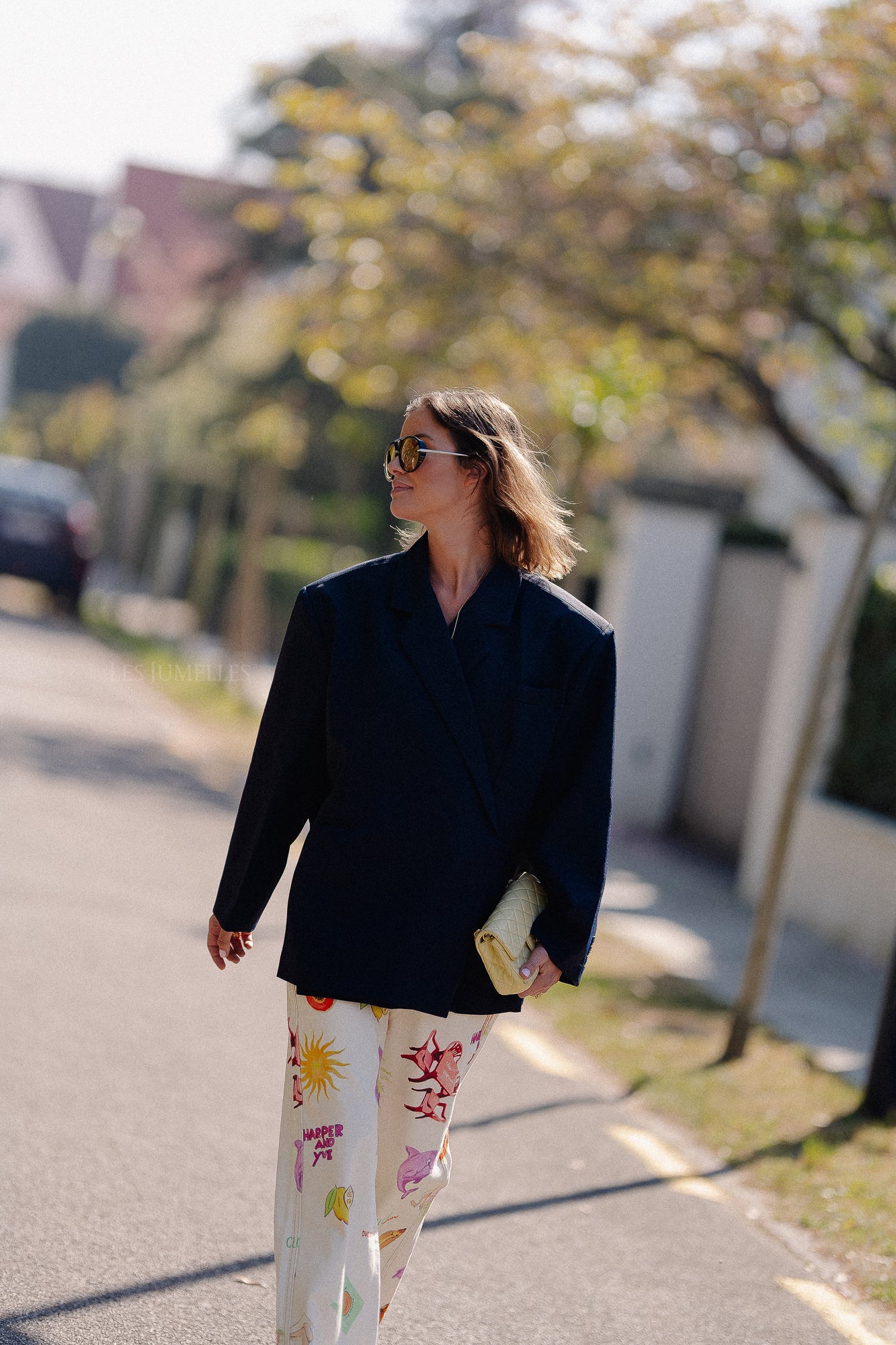 Chloe oversized blazer midnight blue