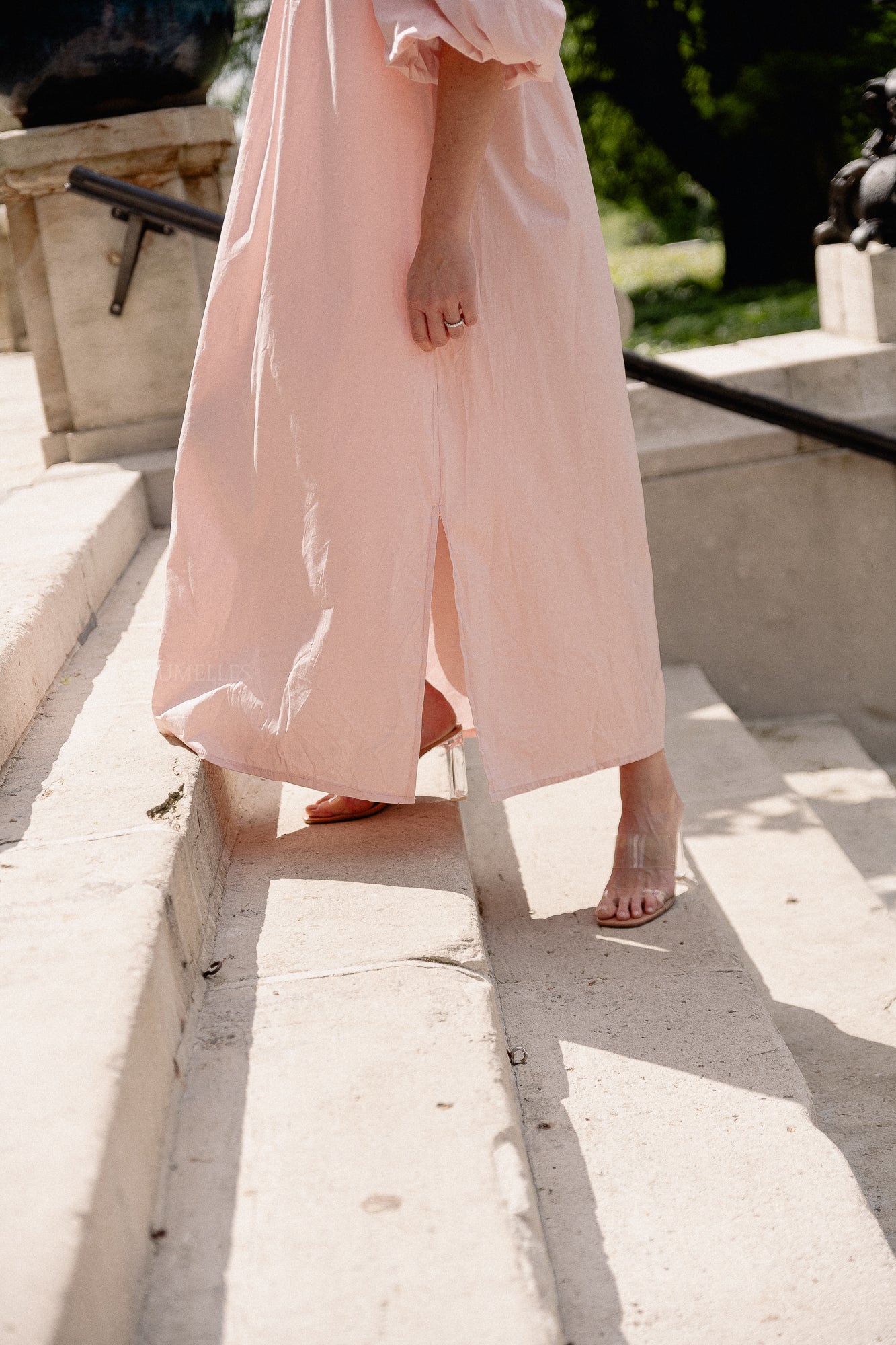 Eleonore off shoulder maxi dress baby pink