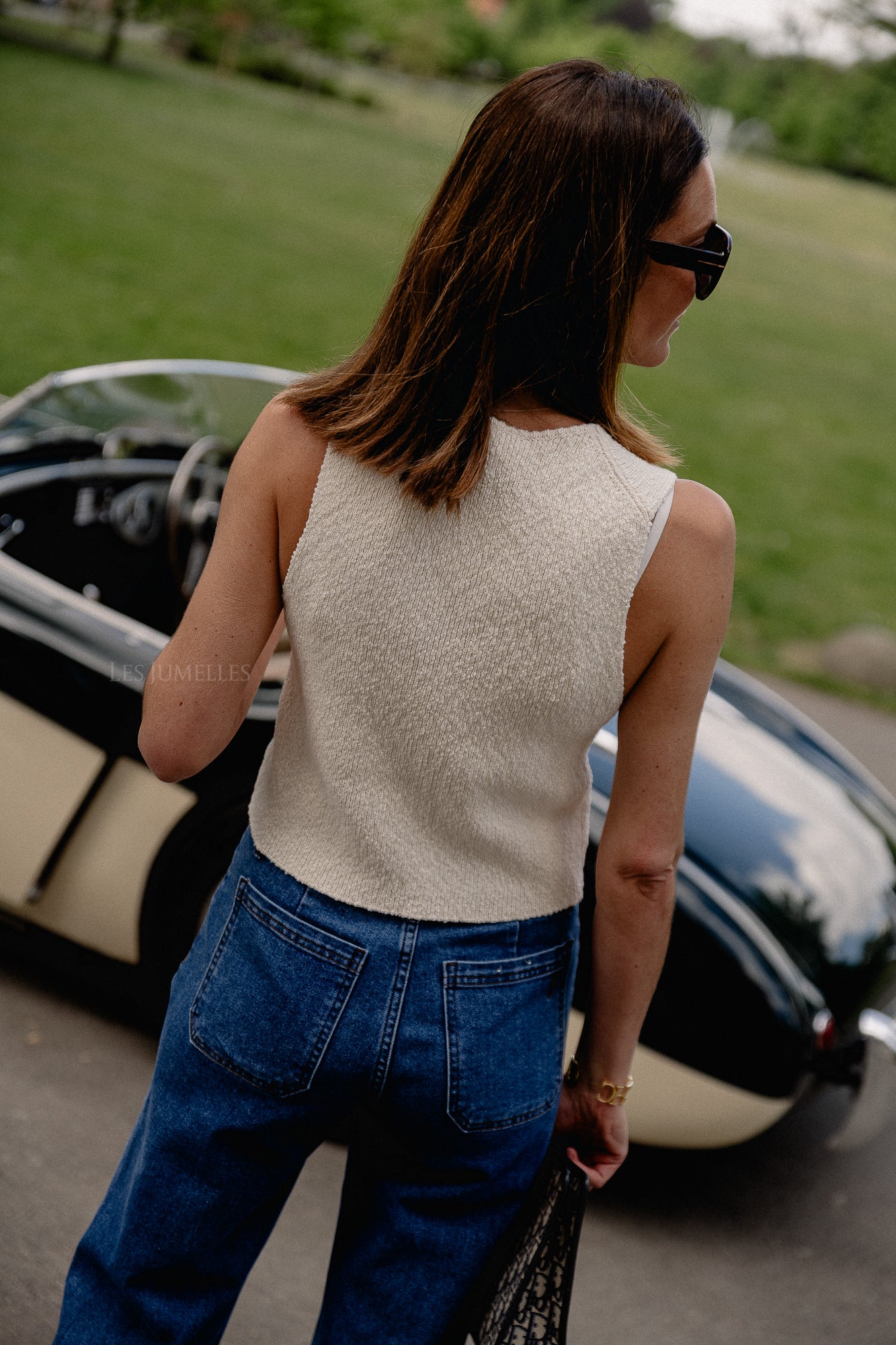 Rike vest antique white