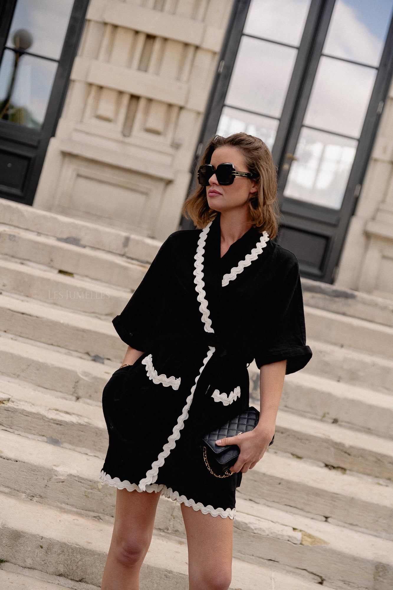 VIManda wavy 2/4 kimono black beauty/birch