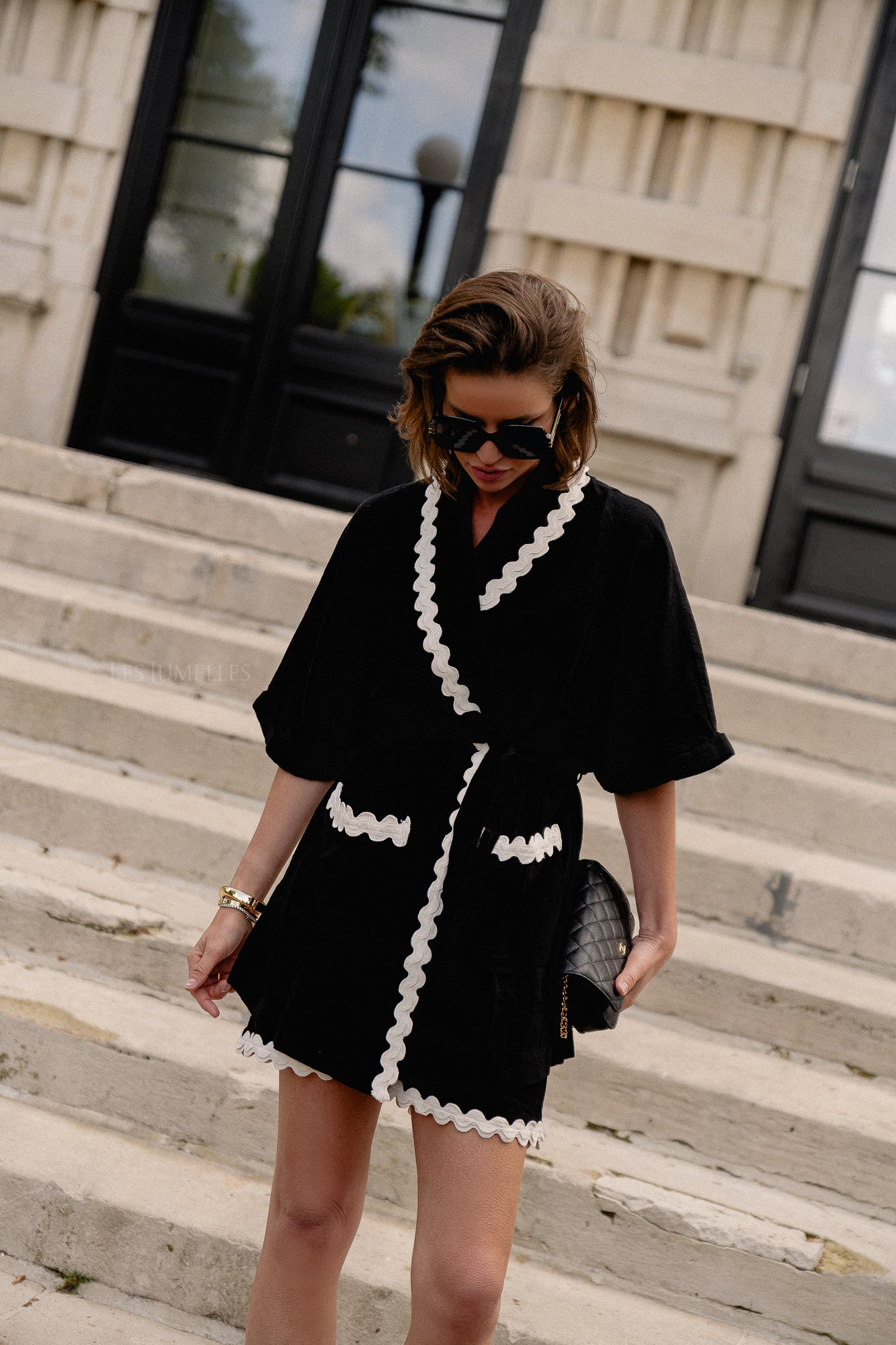 VIManda wavy 2/4 kimono black beauty/birch