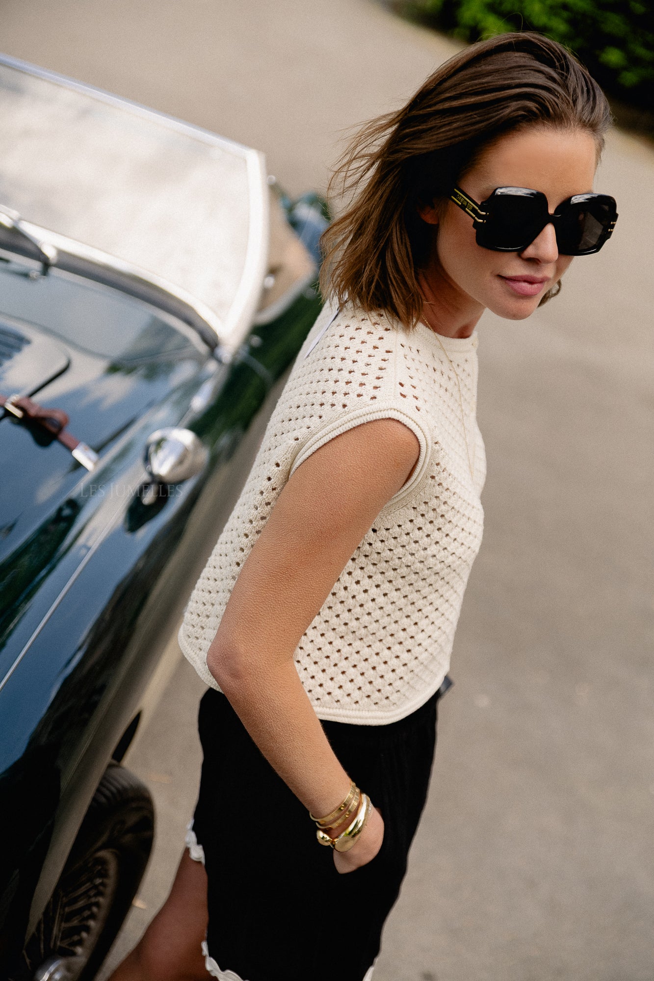 Mina top antique white