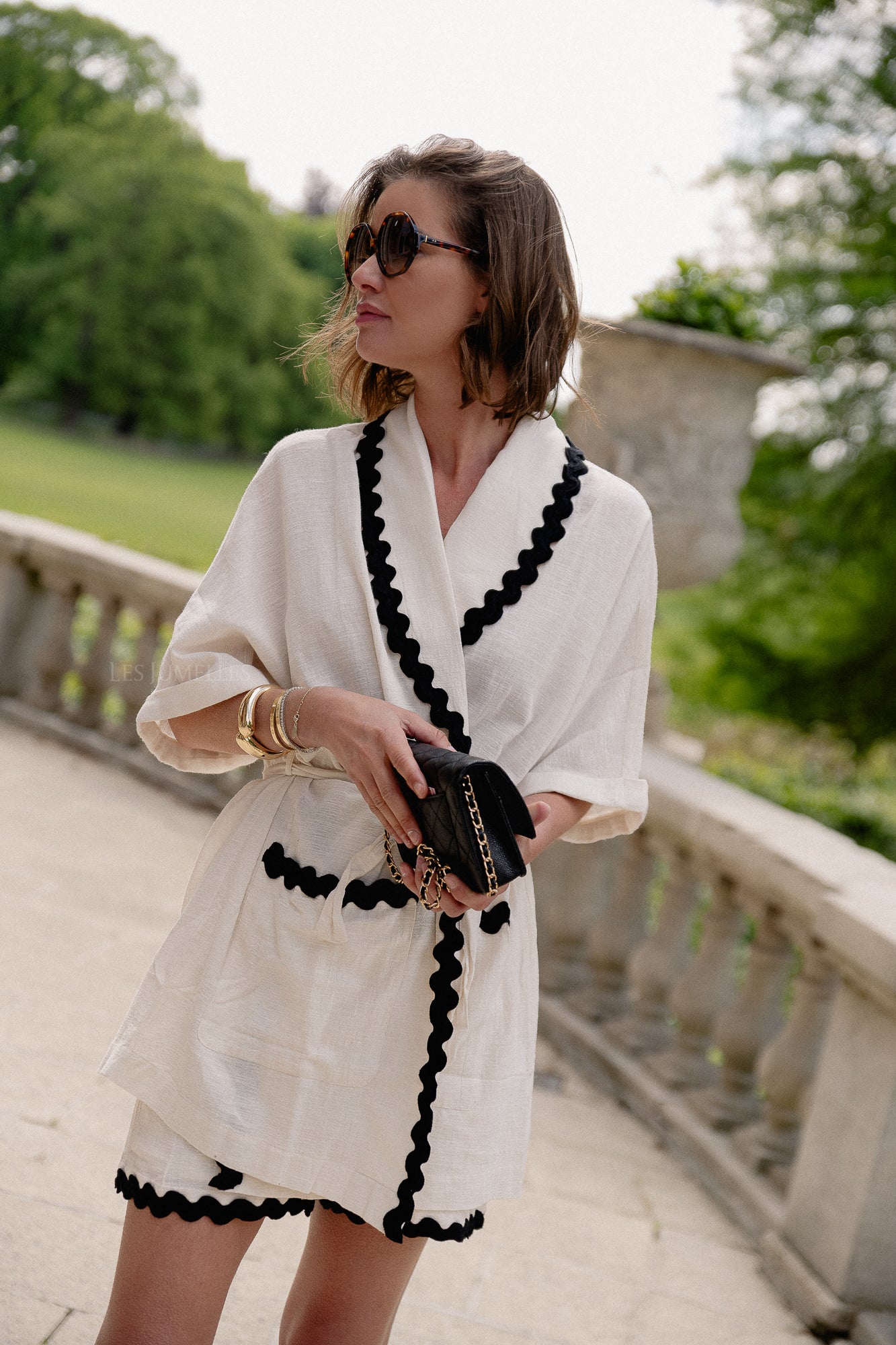 VIManda wavy 2/4 kimono birch/black beauty
