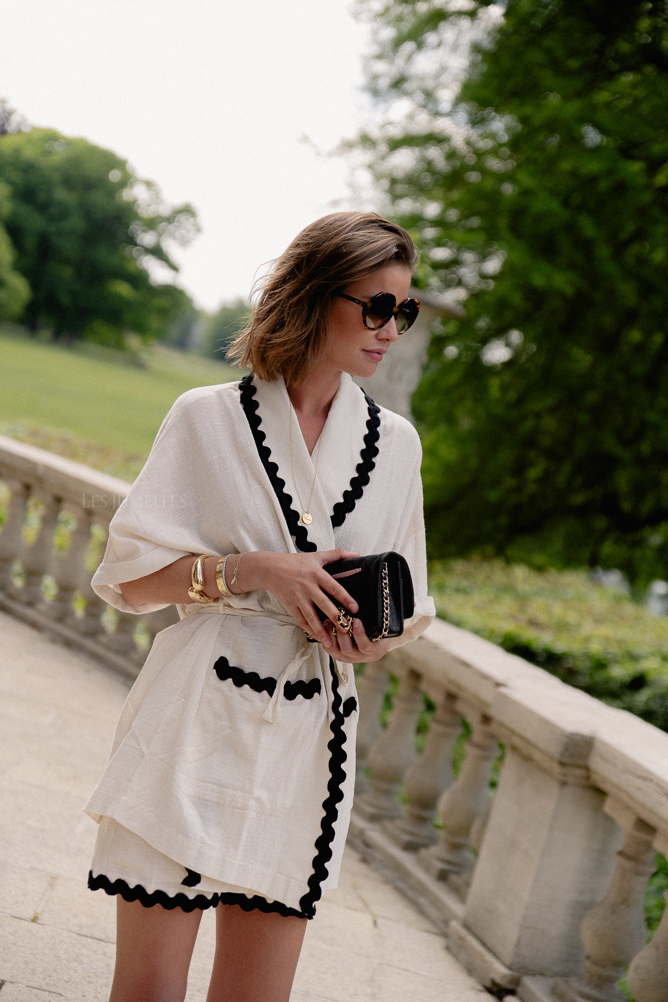 VIManda wavy 2/4 kimono birch/black beauty
