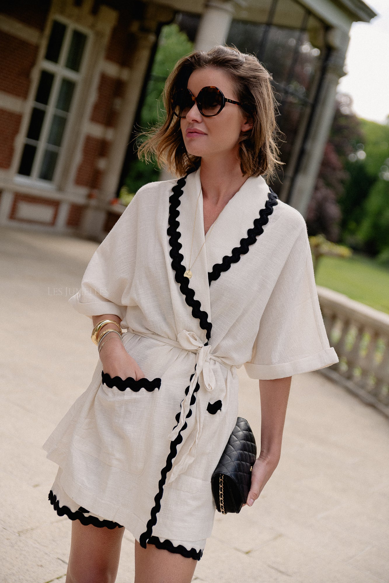 VIManda wavy 2/4 kimono birch/black beauty