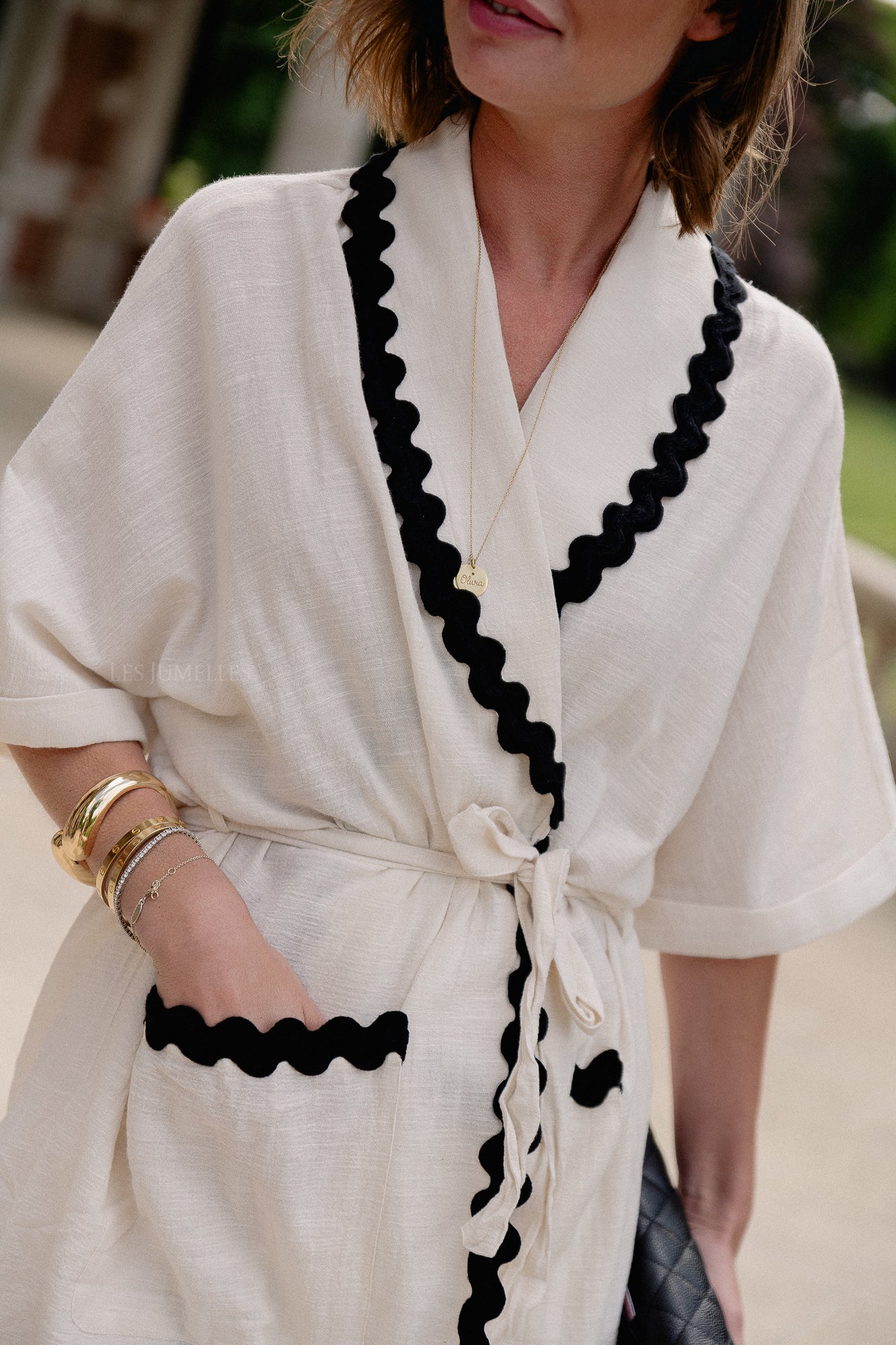 VIManda wavy 2/4 kimono birch/black beauty