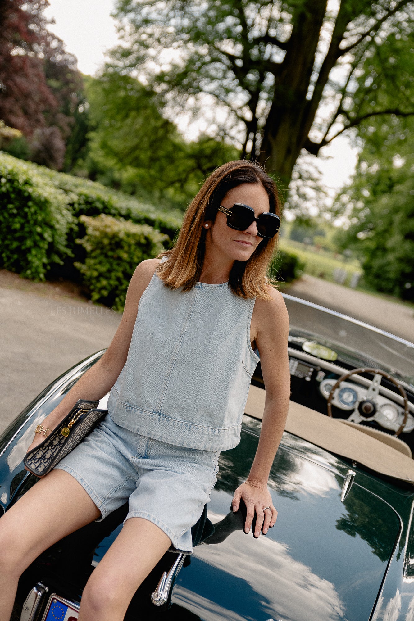Raina denim top ultra light blue