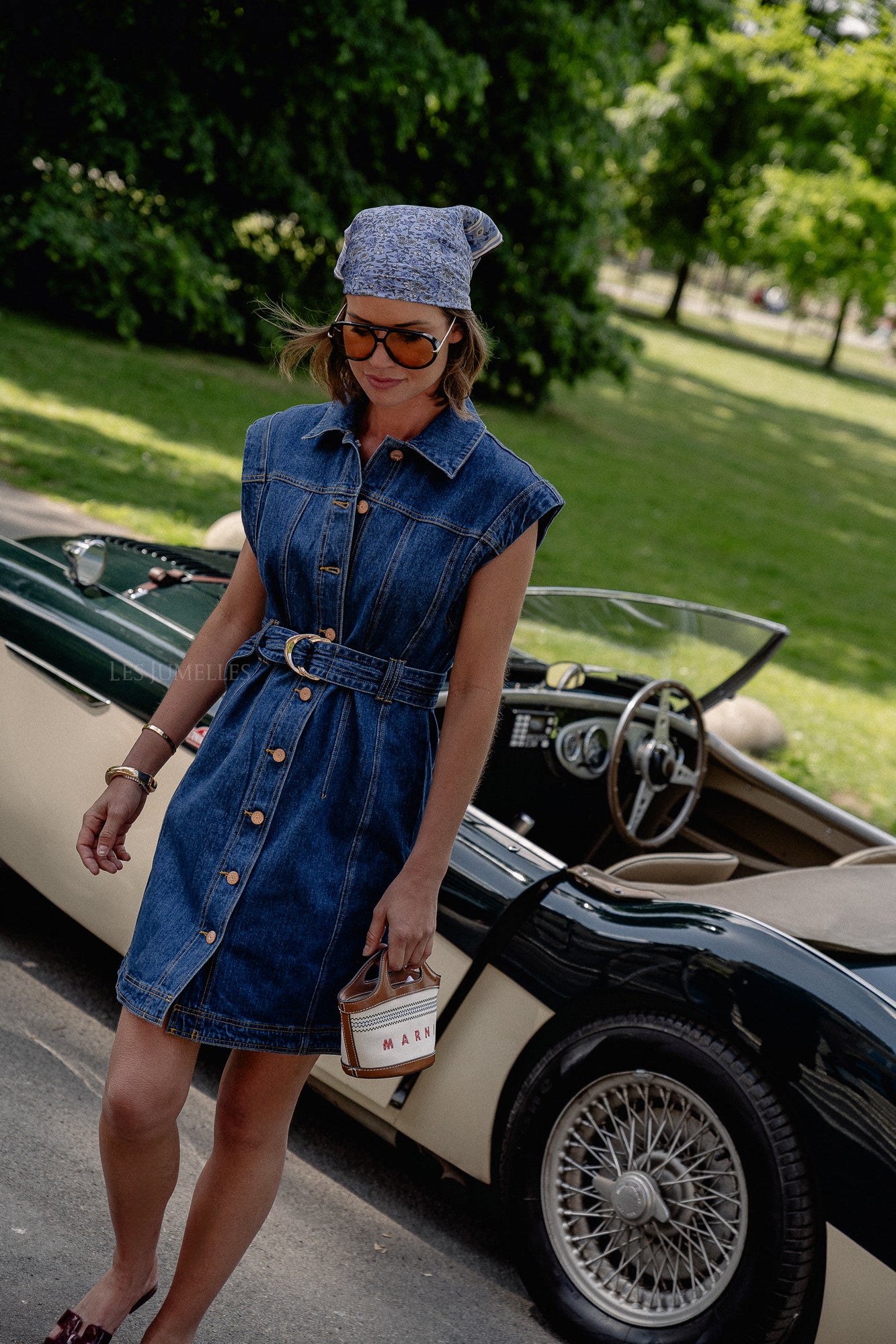 YASNema SL denim dress medium blue denim