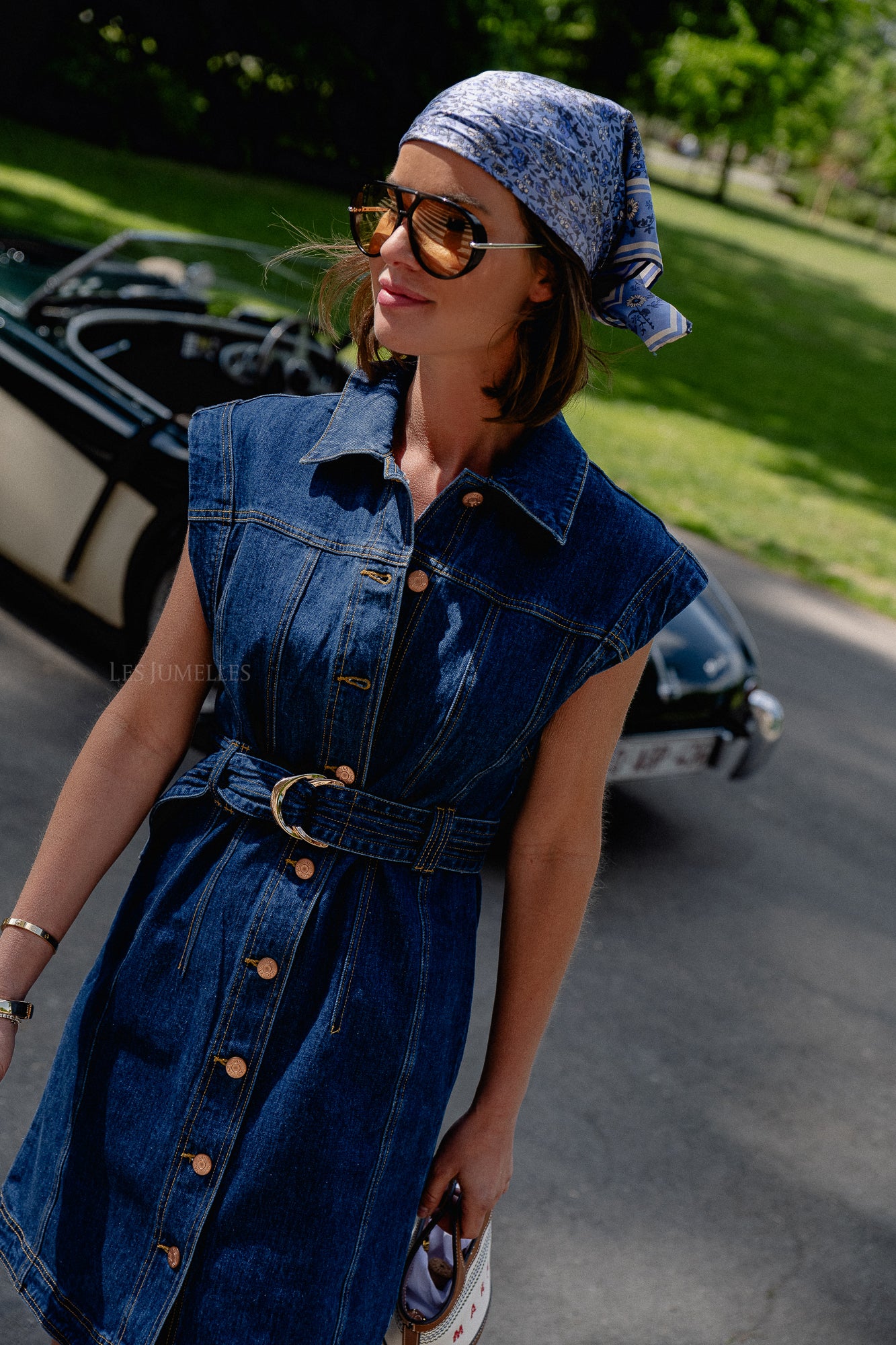 YASNema SL denim dress medium blue denim