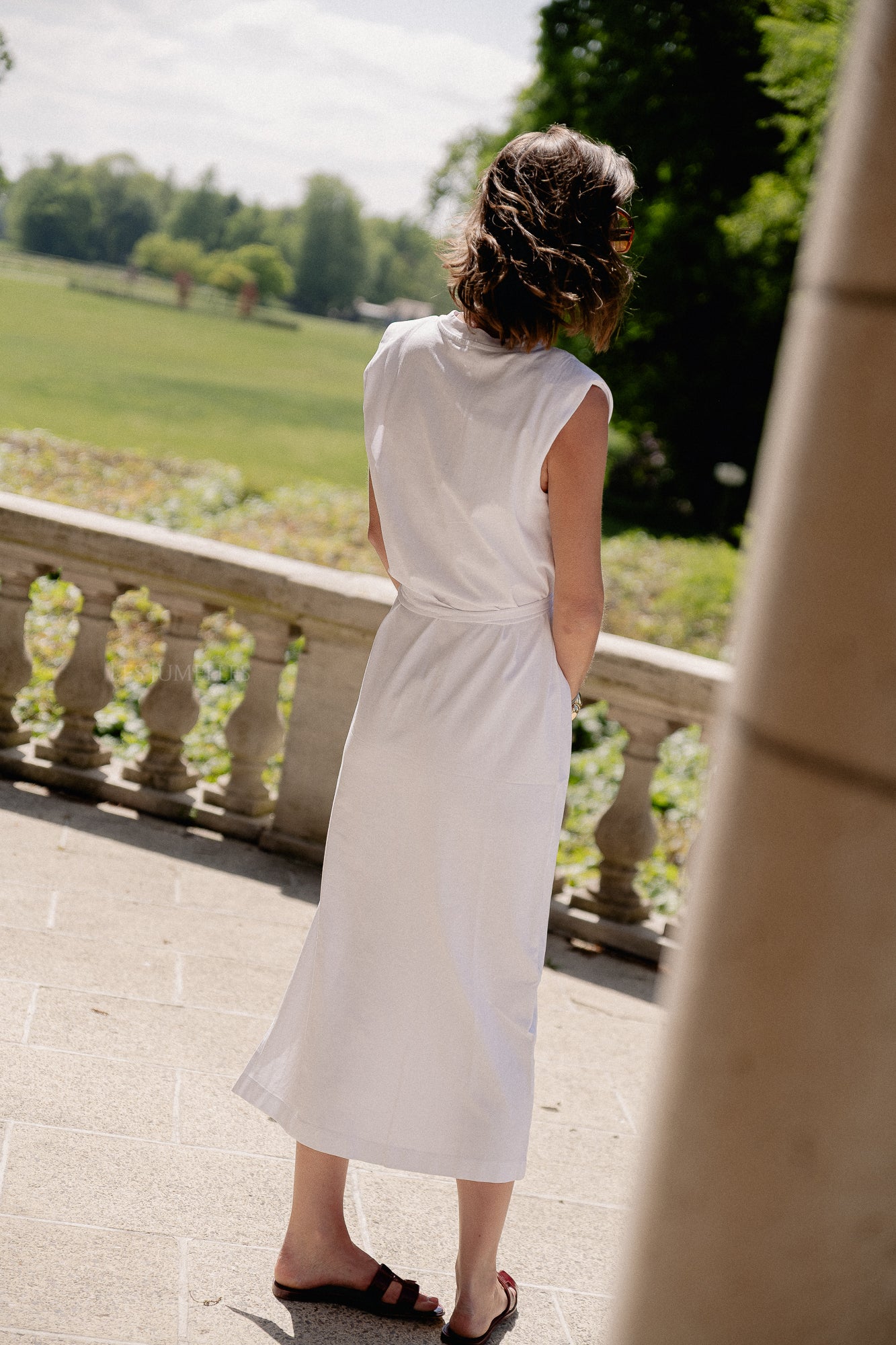 SLFHalley shoulderpad ankle dress bright white