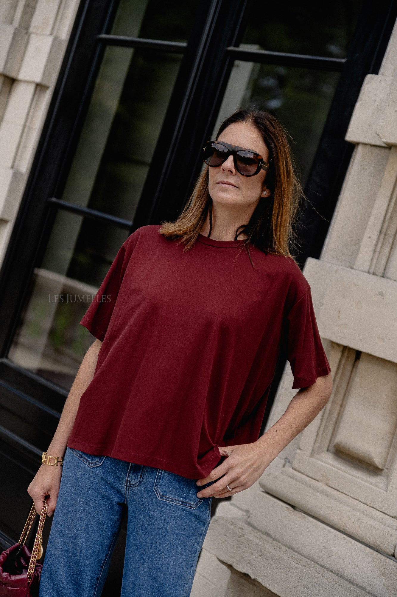 Sadie T-shirt burgundy
