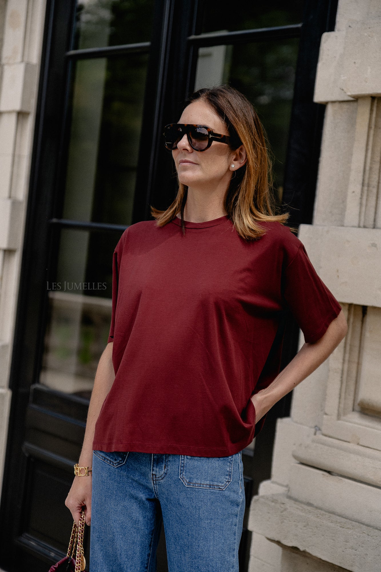 Sadie T-shirt burgundy