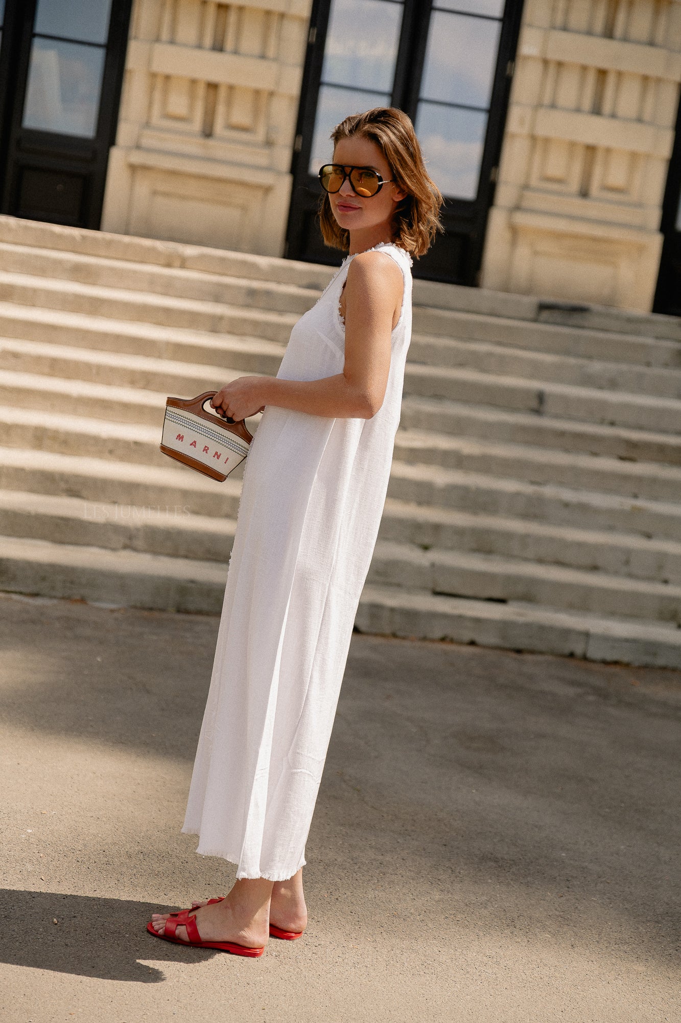 Uda dress optic white