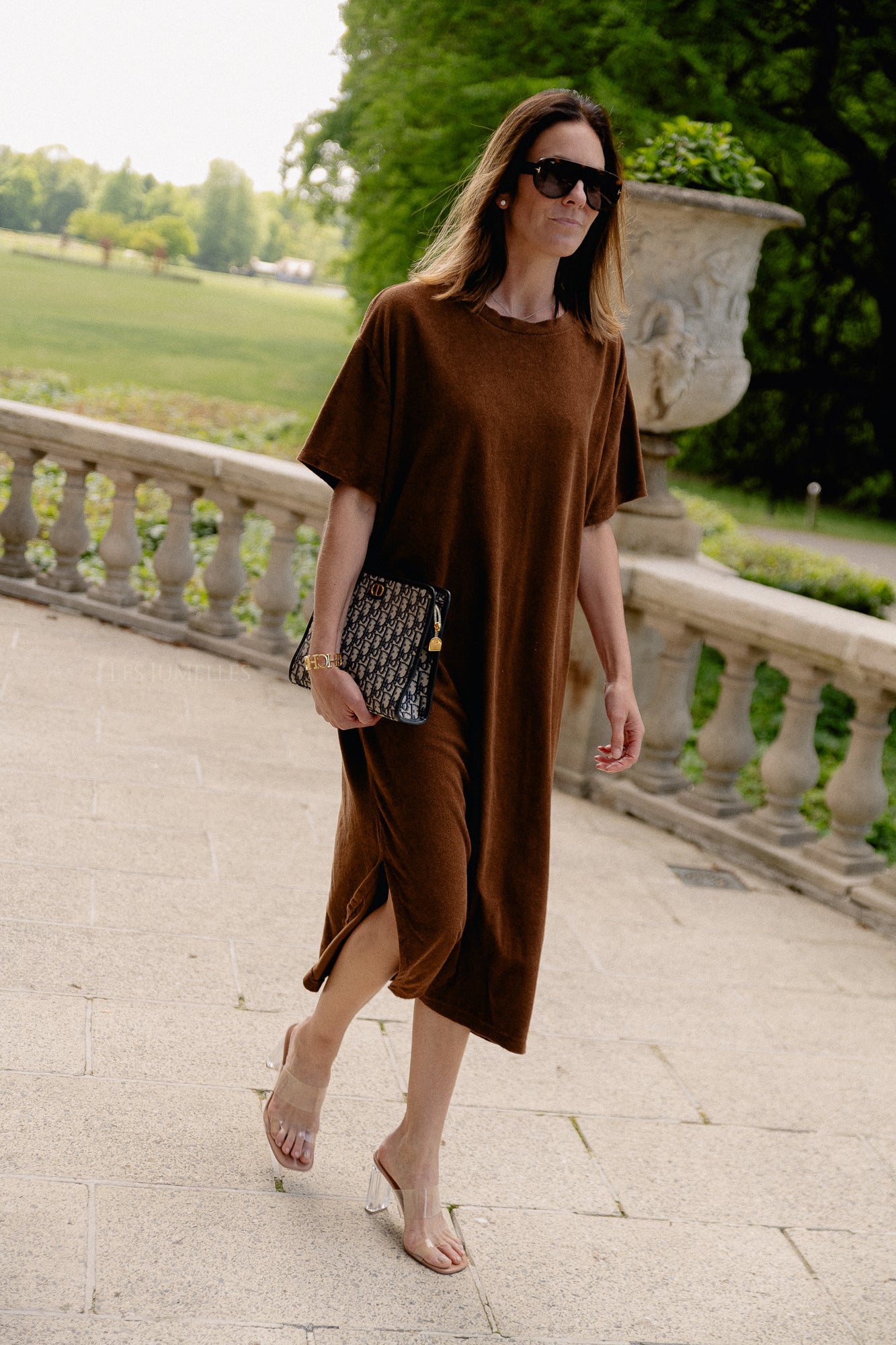 Clara terry dress hot chocolate