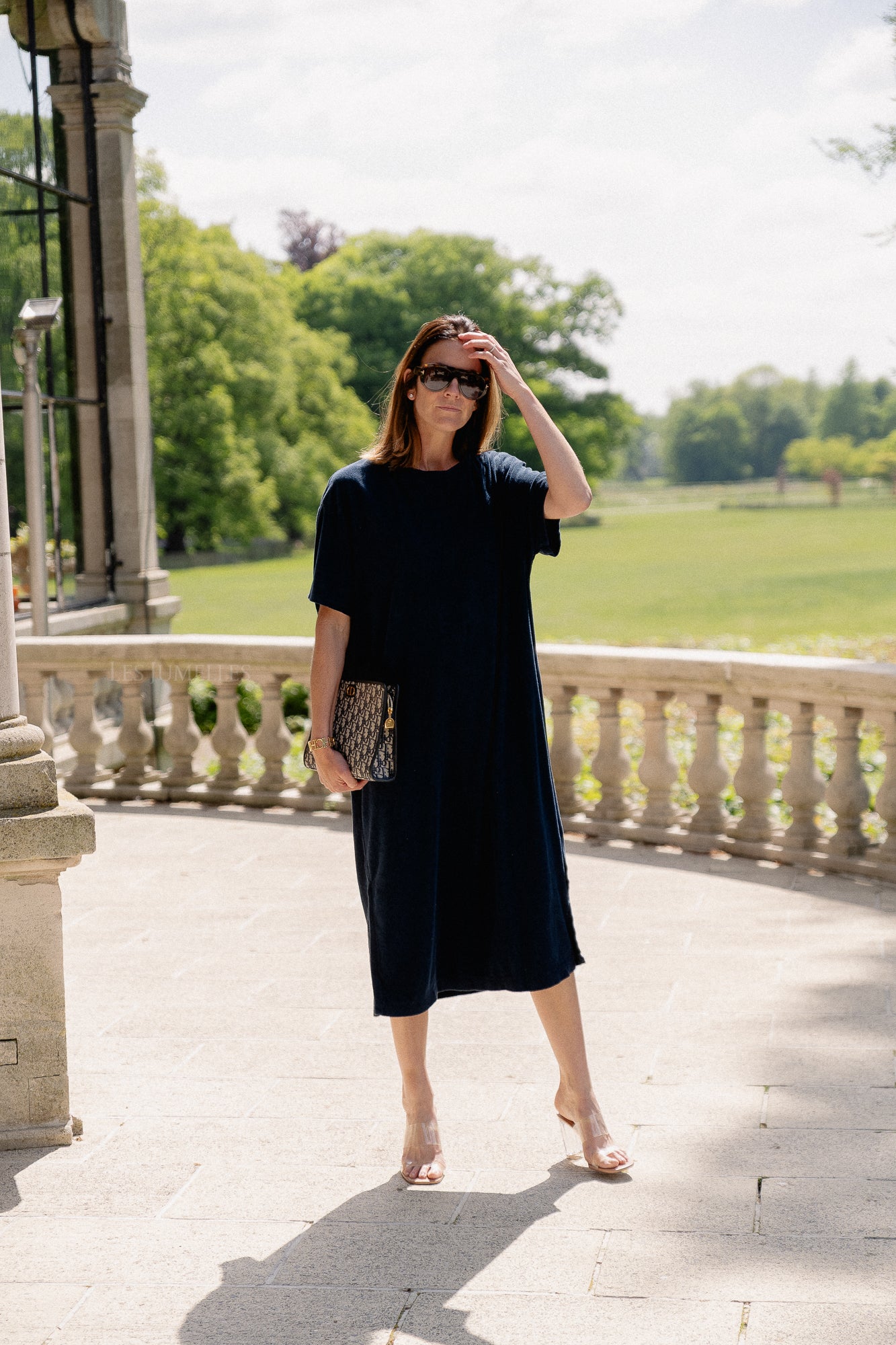 Clara terry dress navy