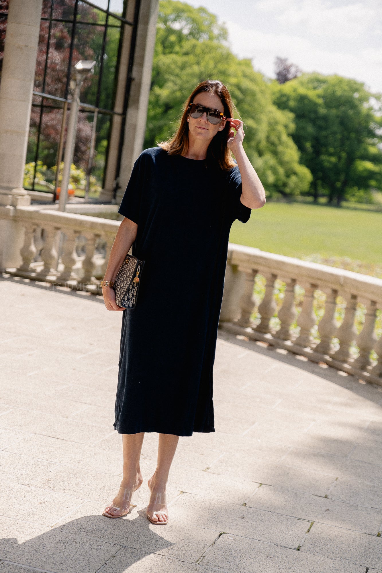 Clara terry dress navy