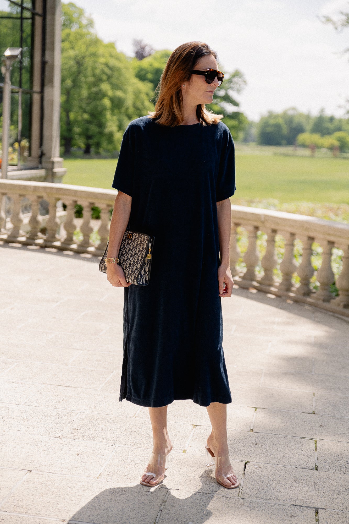 Clara terry dress navy