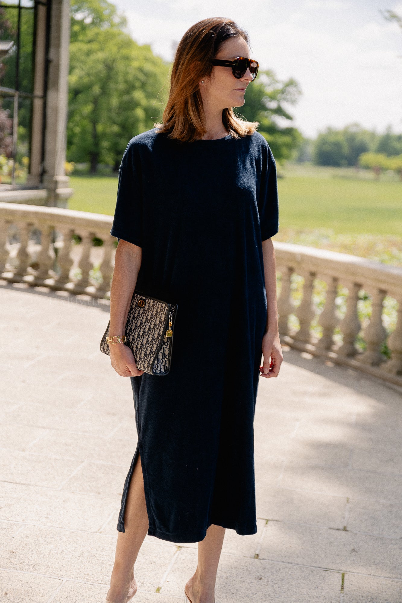 Clara terry dress navy