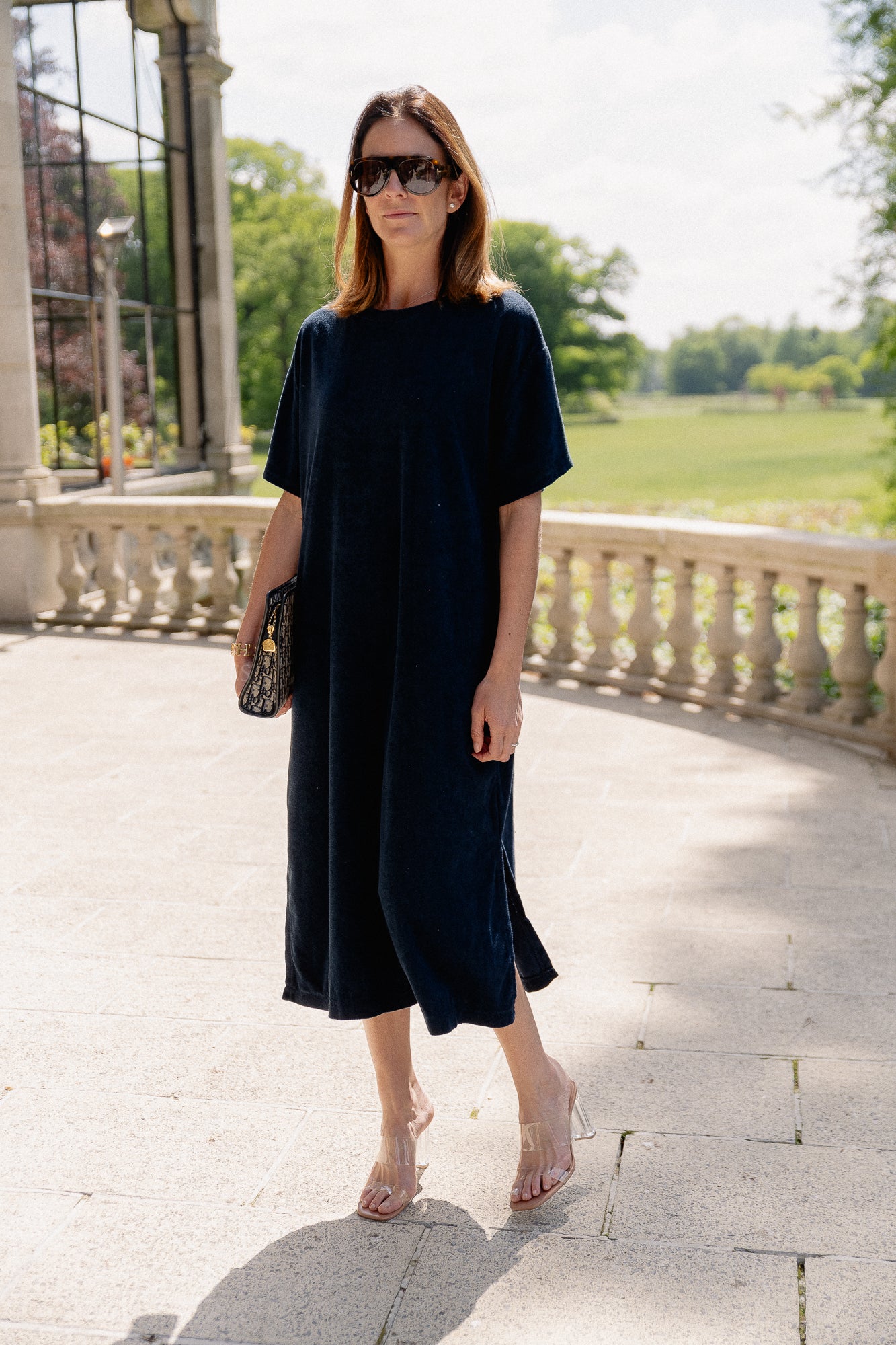 Clara terry dress navy