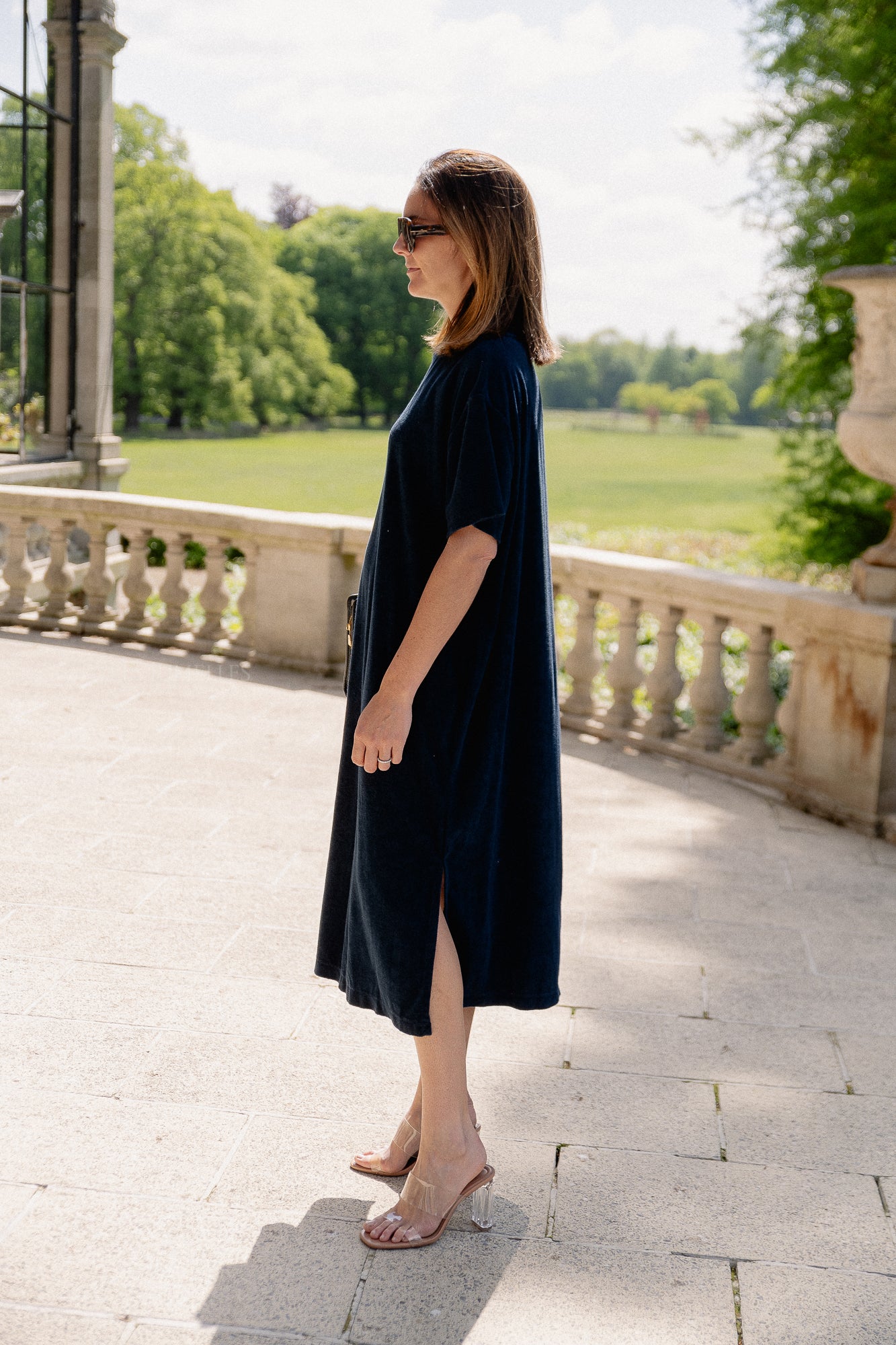 Clara terry dress navy