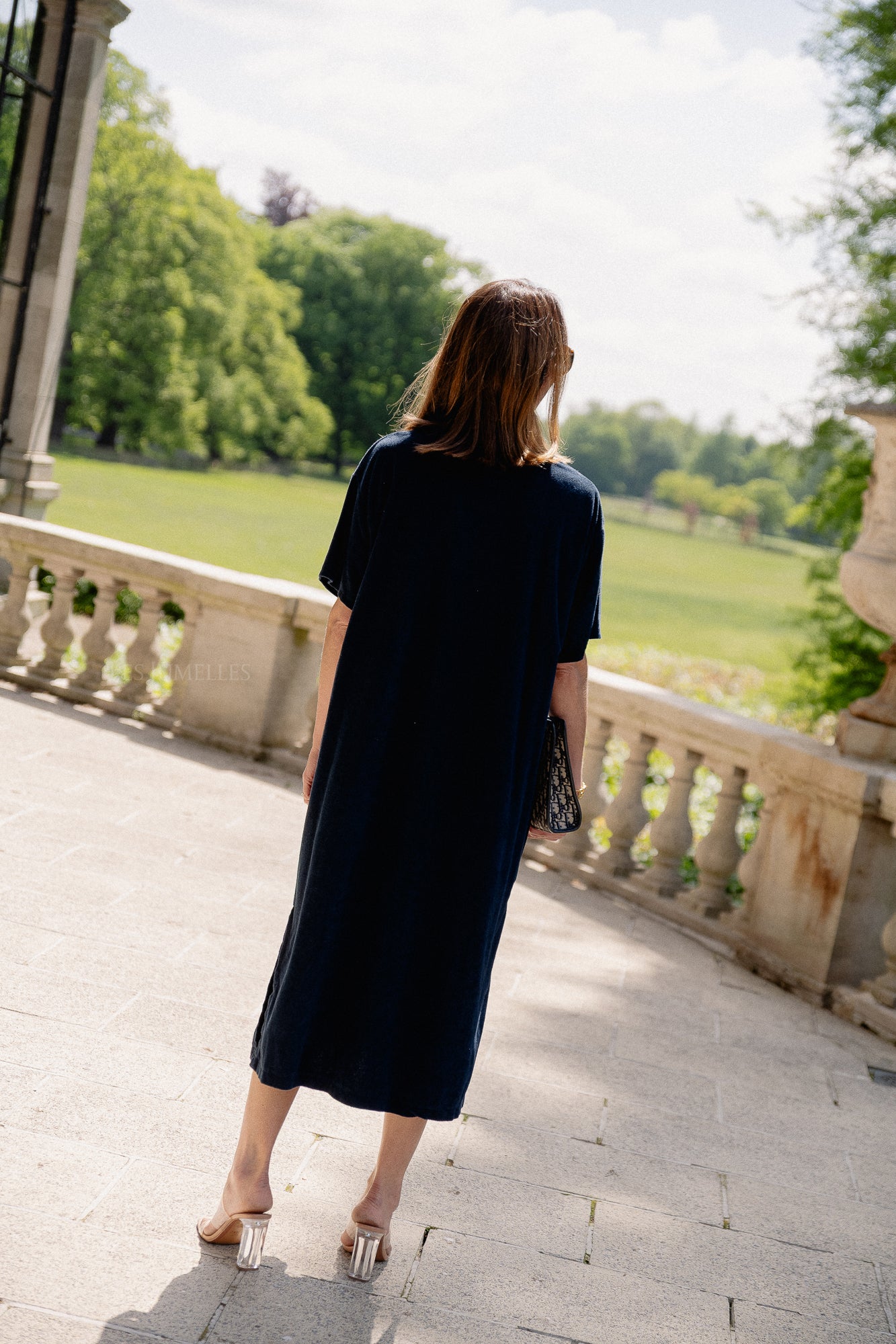 Clara terry dress navy