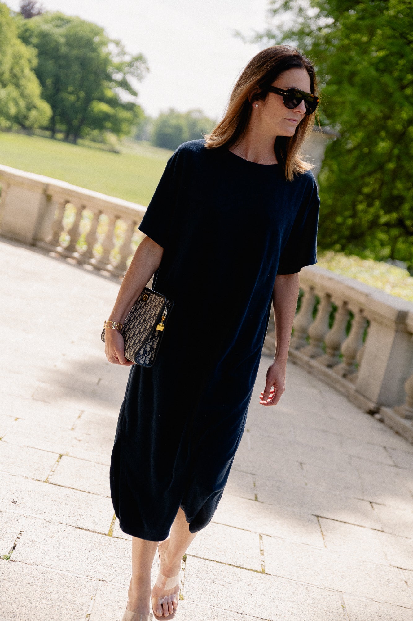 Clara terry dress navy