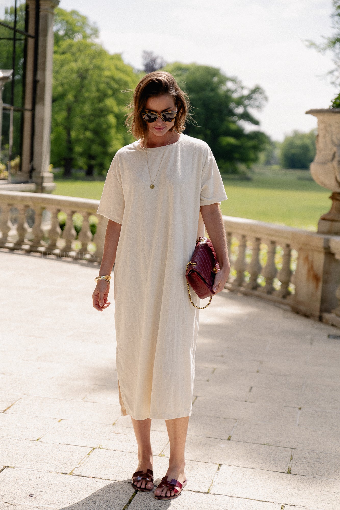 Clara terry dress ecru