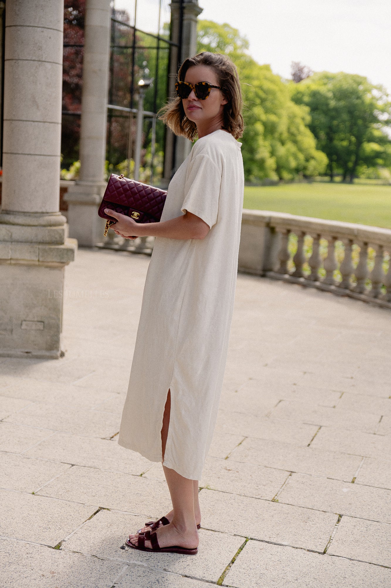 Clara terry dress ecru