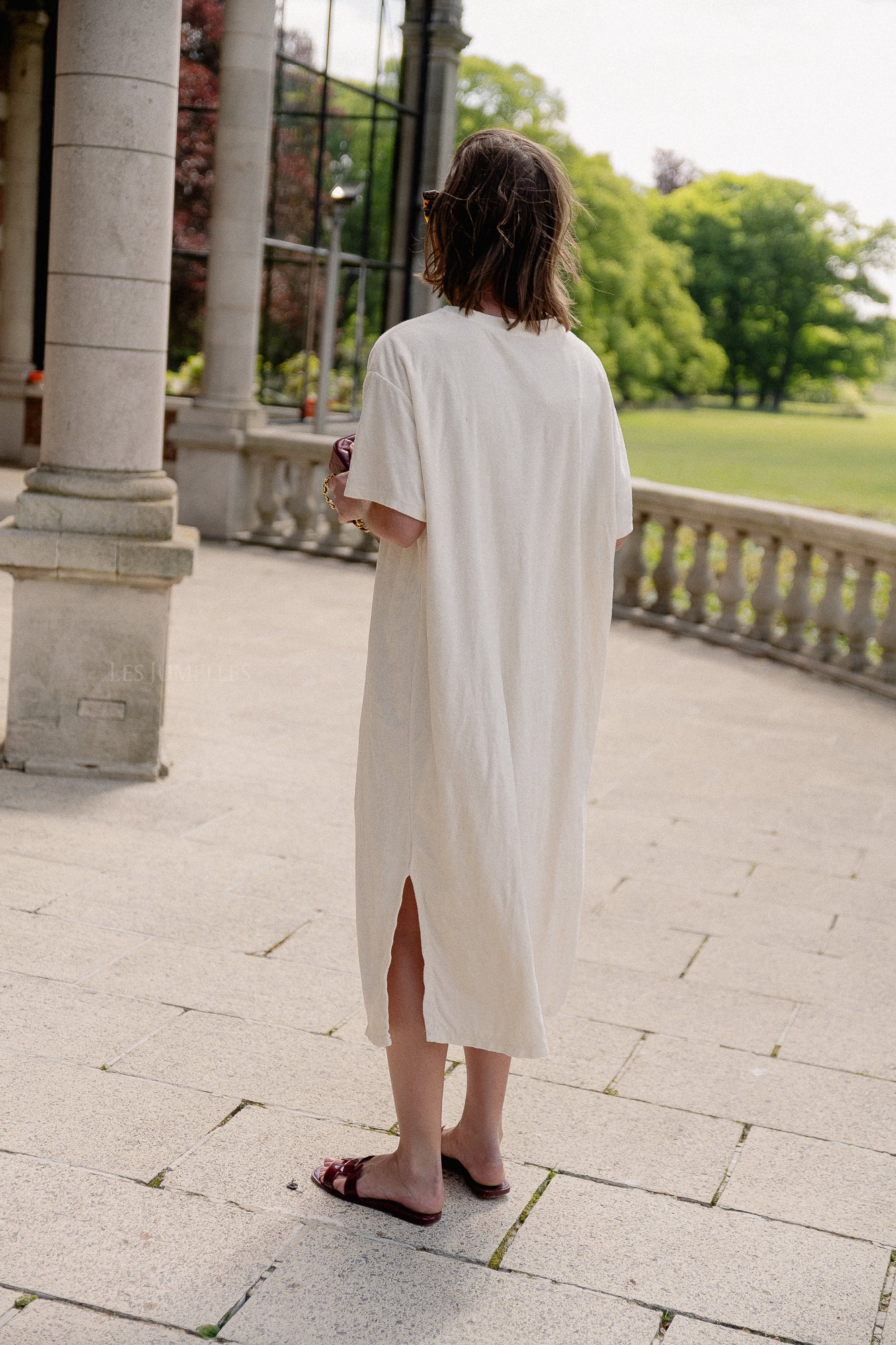 Clara terry dress ecru