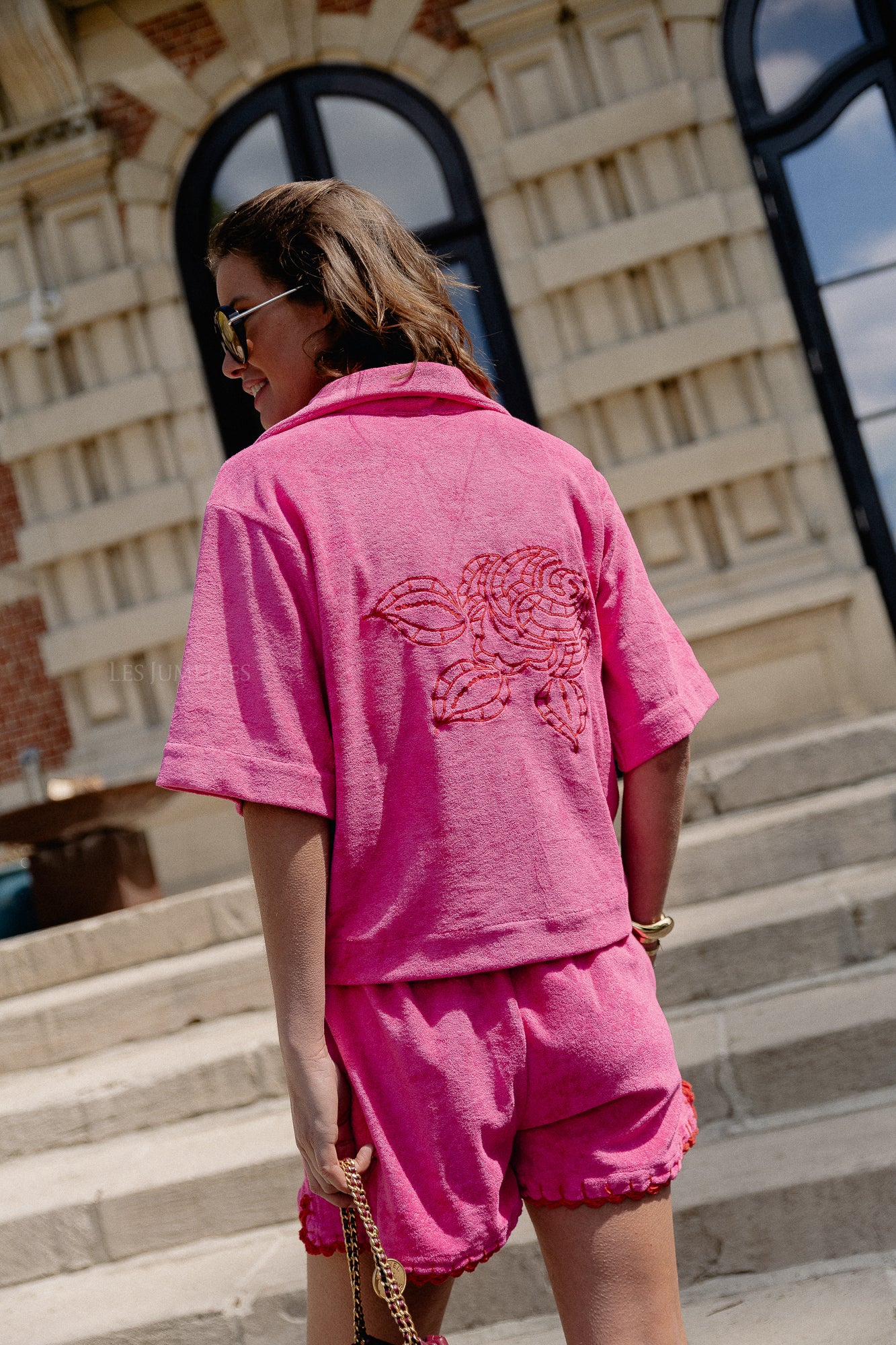 Rosalie terry shorts fuchsia/red