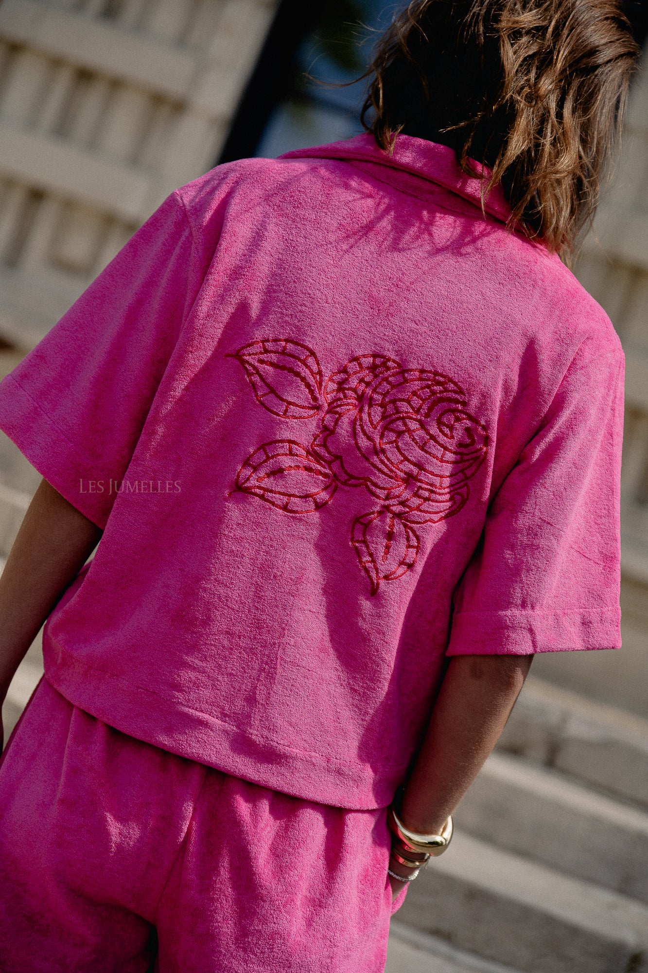 Rosalie terry shirt fuchsia/red