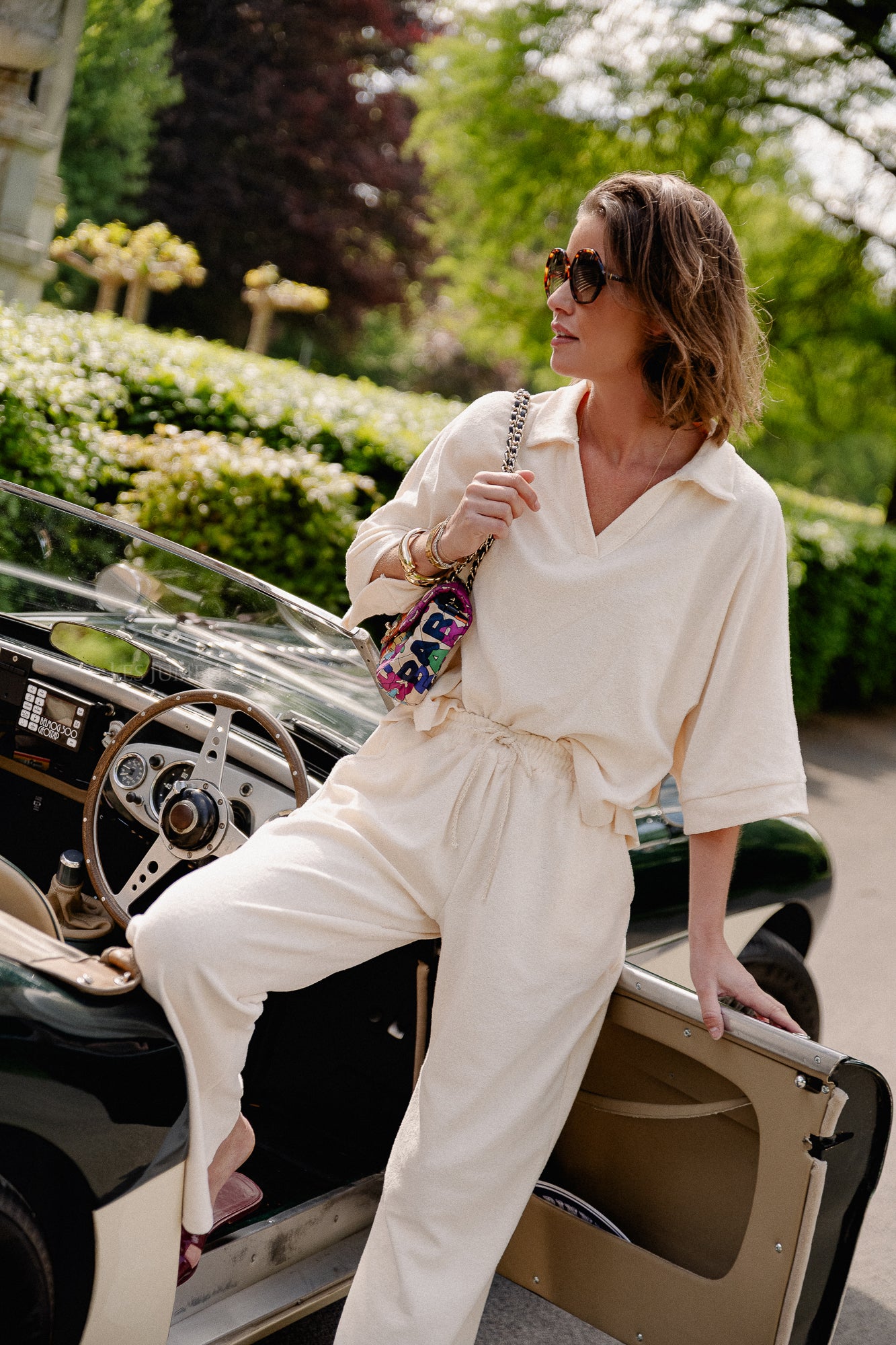 Miley terry pants cream