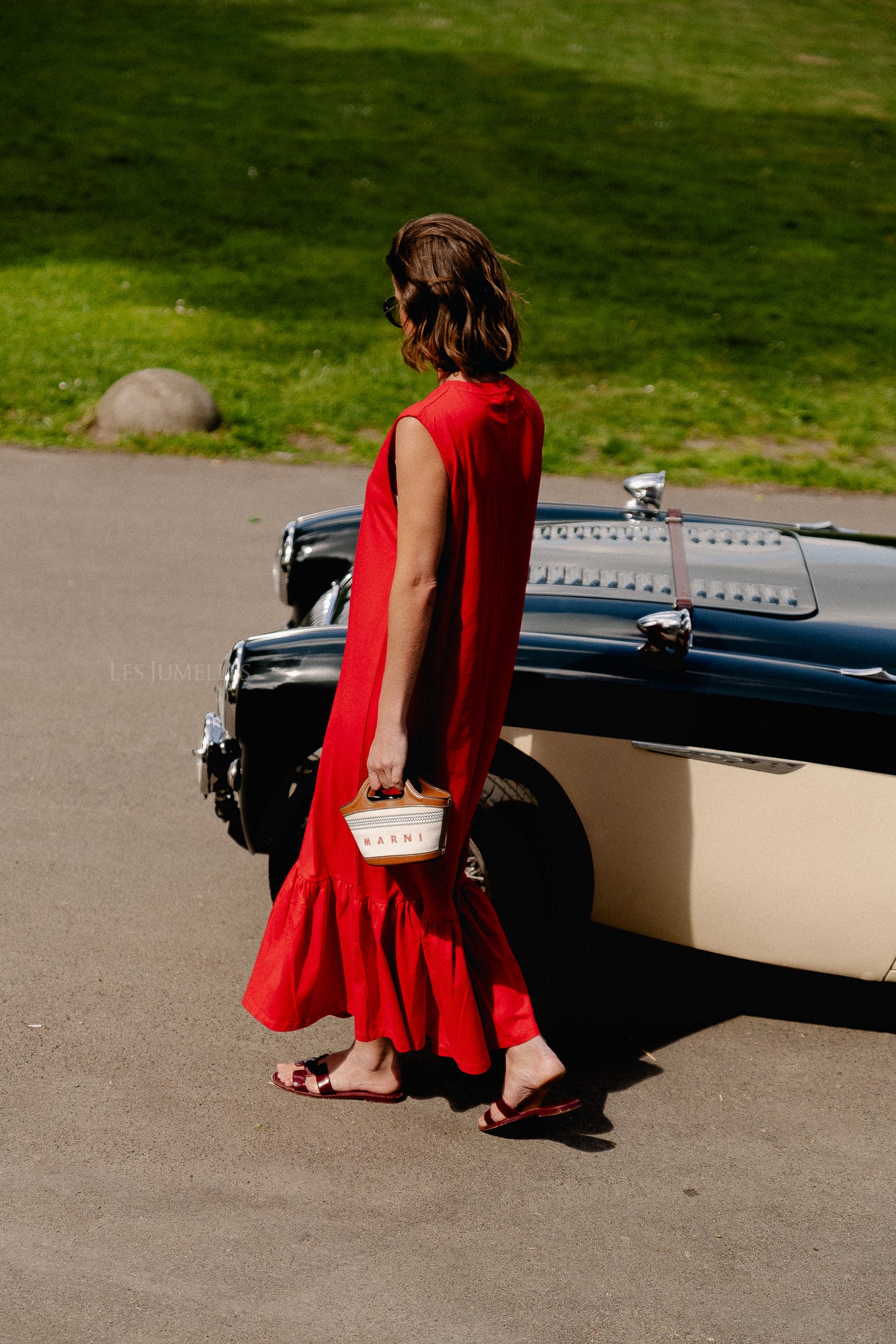 Gustave dress high risk red