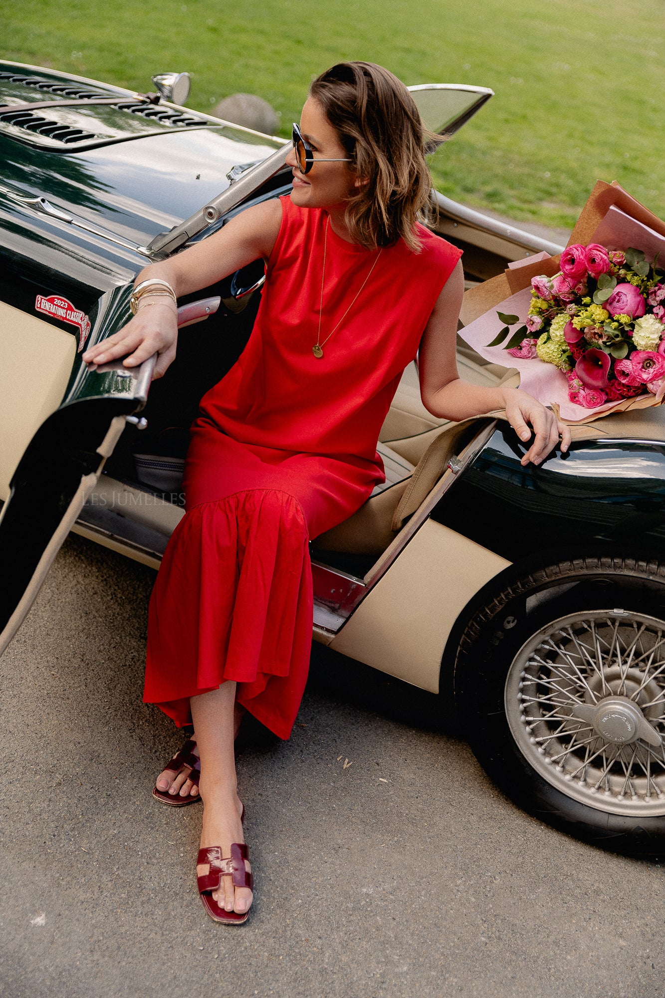Gustave dress high risk red