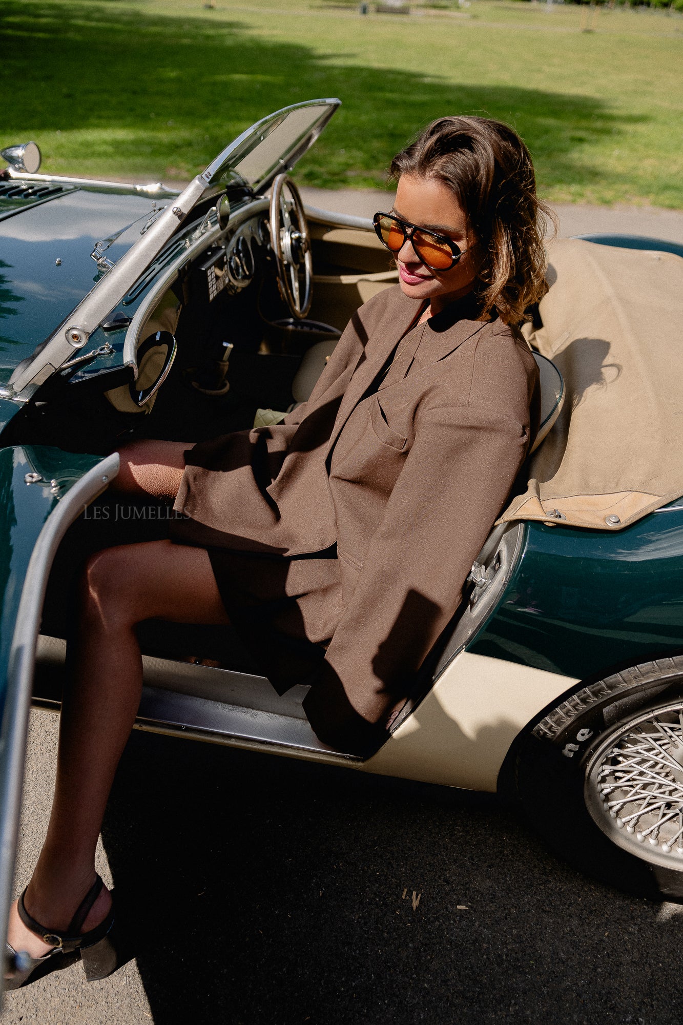 Chloe oversized blazer hot chocolate