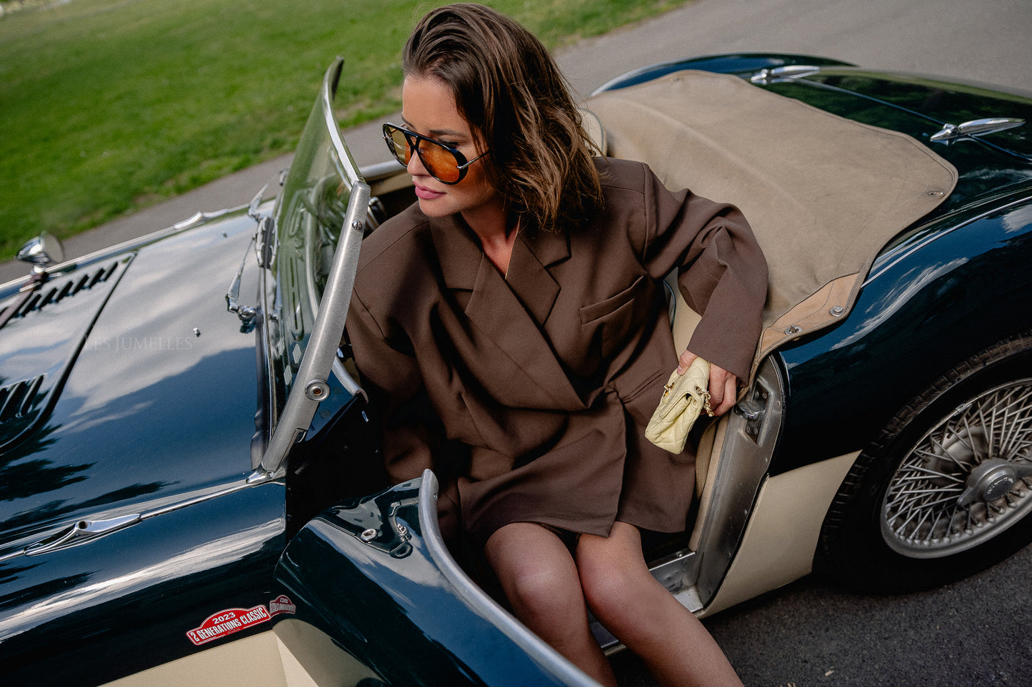 Chloe oversized blazer hot chocolate