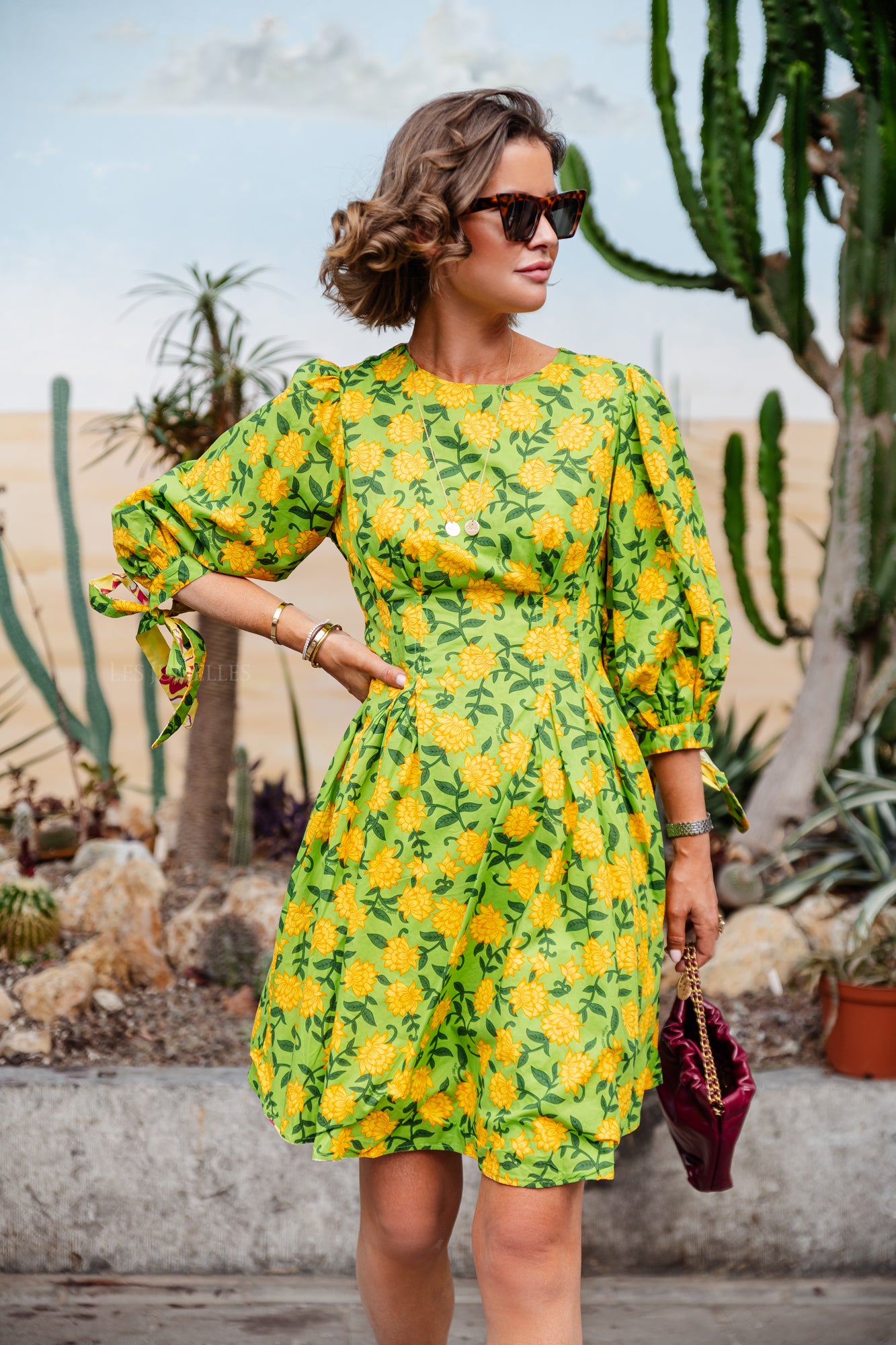 Alexis jurk ananas bloem