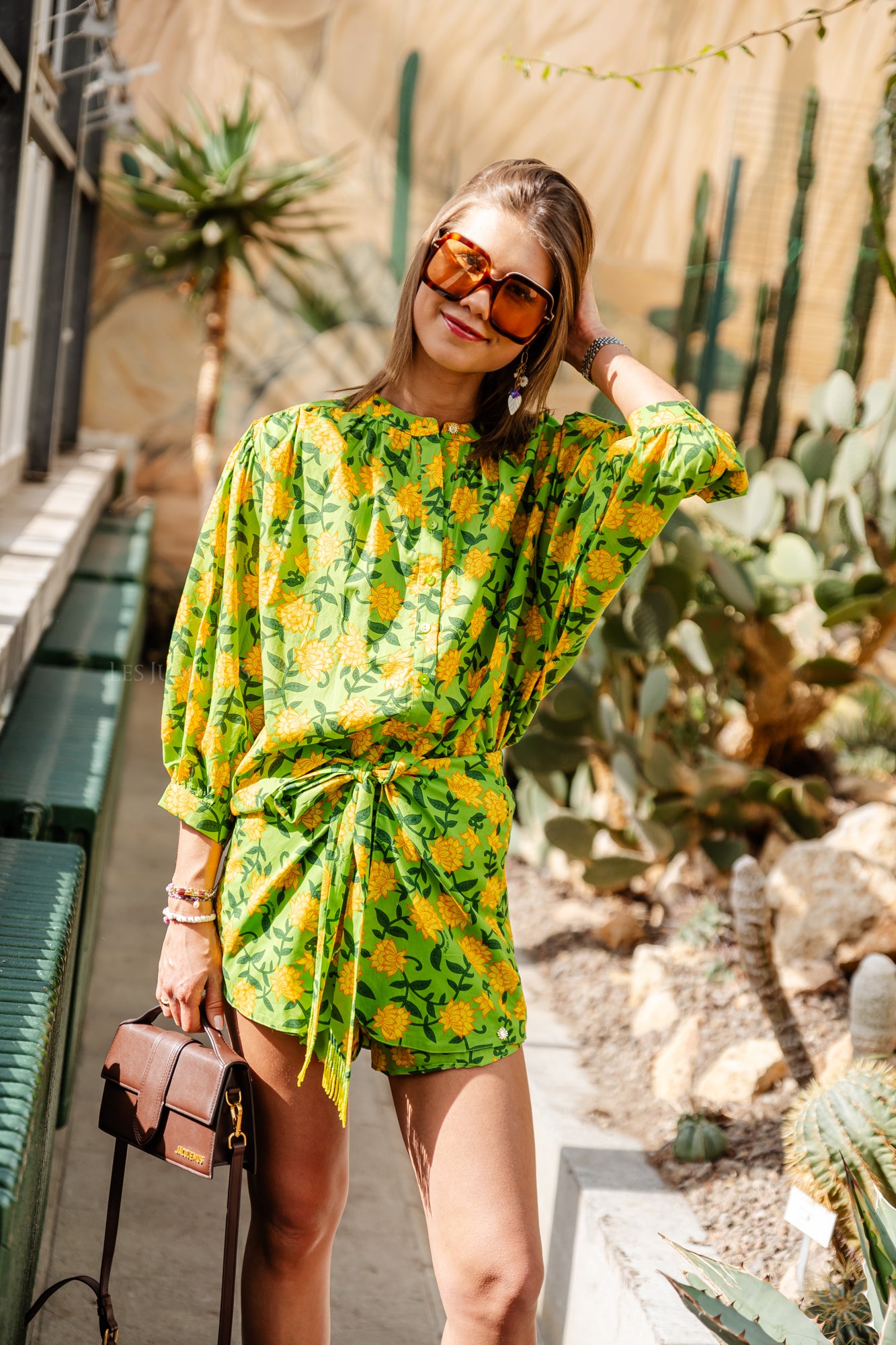 Felice LS blouse pineapple flower