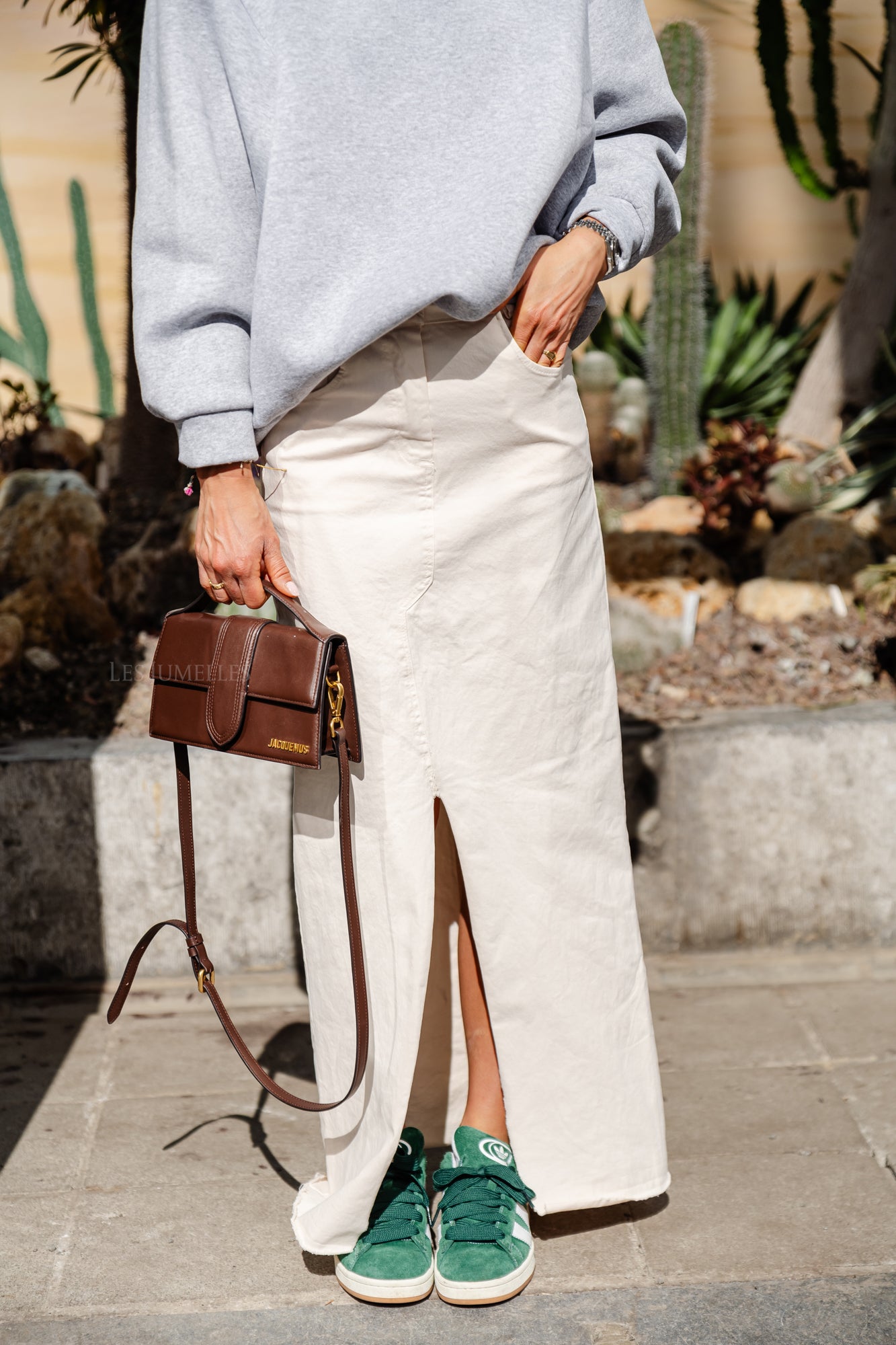 Leah denim skirt ecru