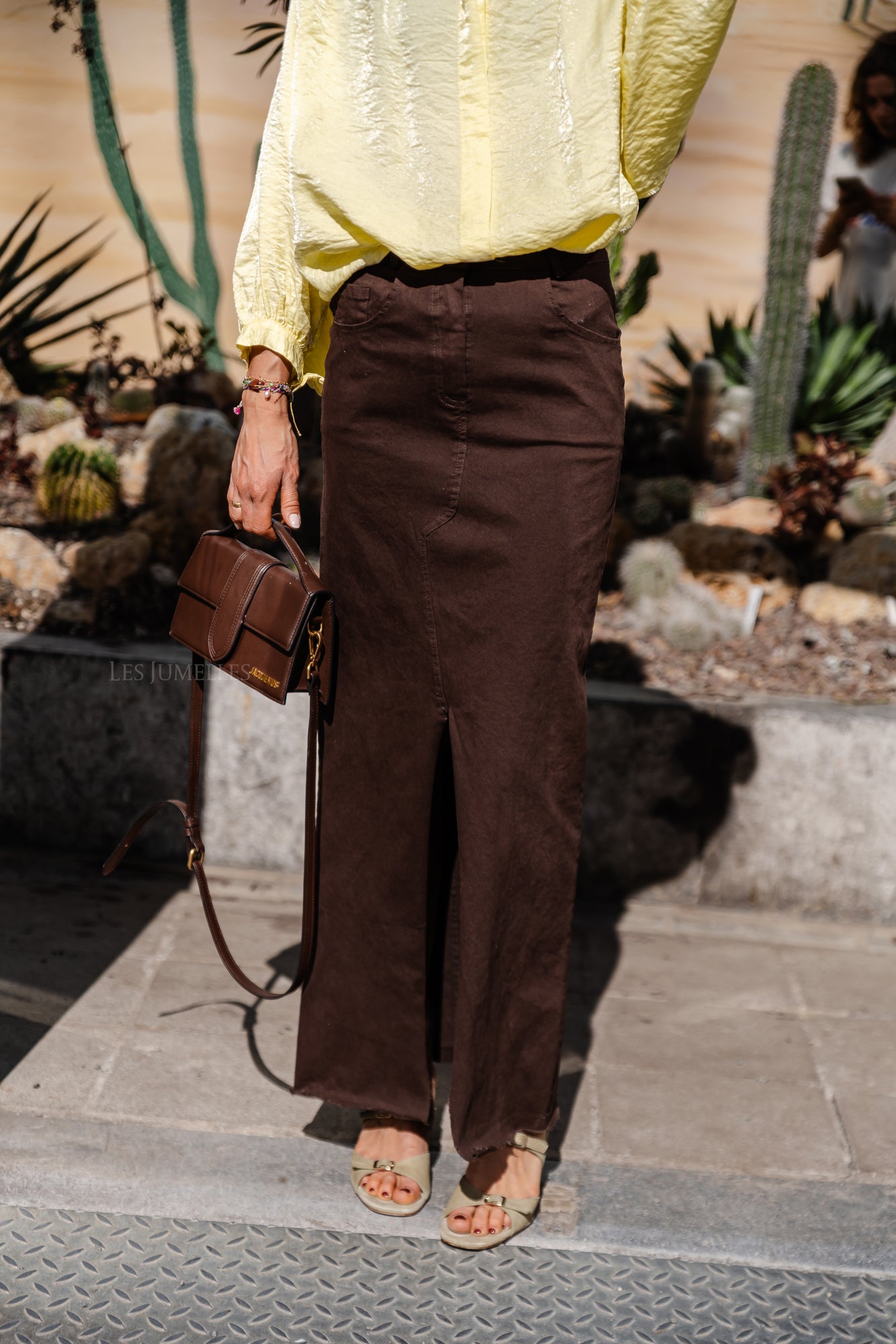 Leah denim skirt chocolate