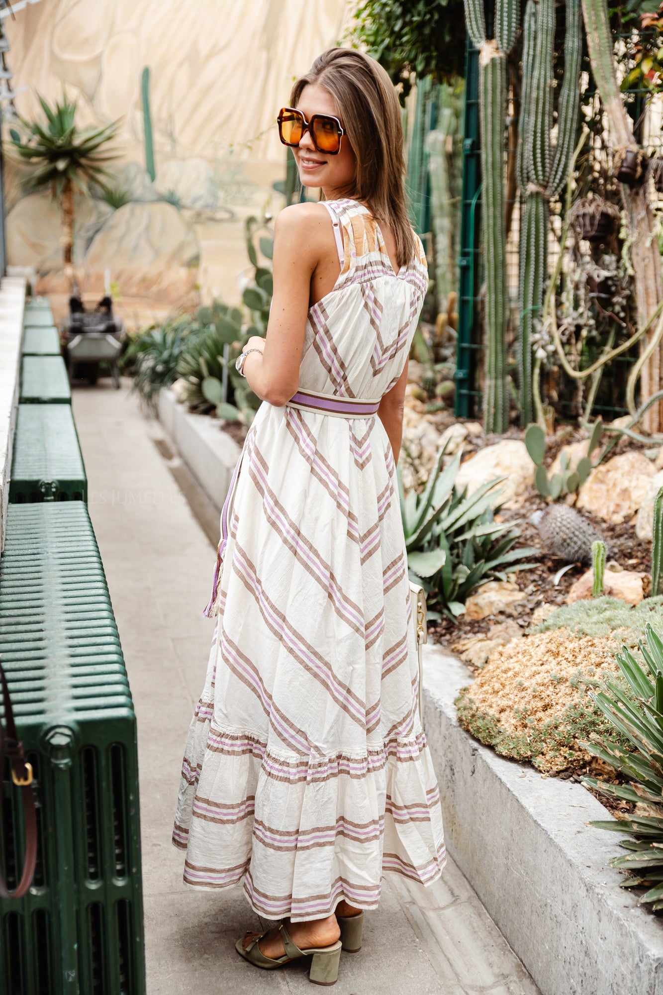 Nikol dress lilac stripes